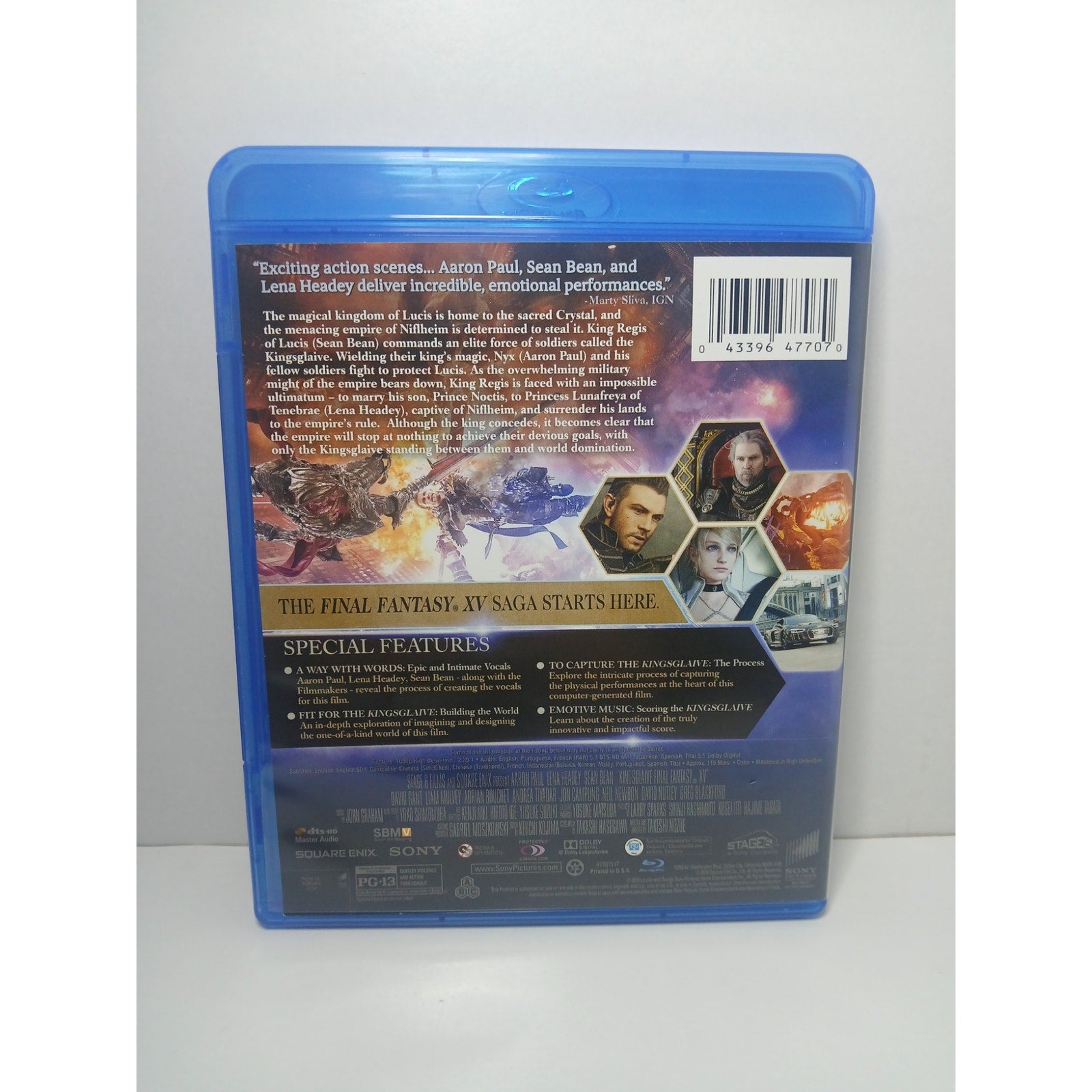 KINGSGLAIVE FINAL FANTASY XV BLU RAY MOVIE CLEANED* TESTED WORKING