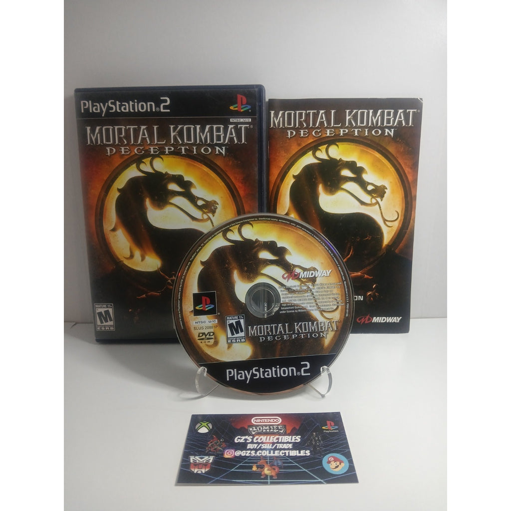 ✅ SONY PS2 MORTAL KOMBAT DECEPTION BLACK LABEL CIB TESTED WORKING MINT