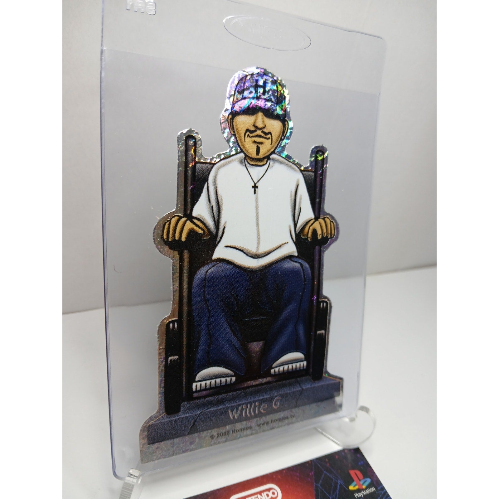 VINTAGE 2002 WILLIE G DIECUT HOMIES GONZALES GRAPHICS HOLOGRAPHIC STICKER