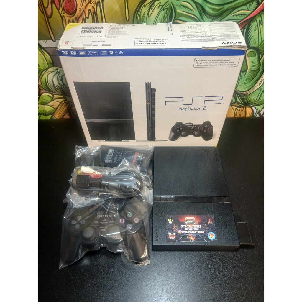 SONY PS2 SLIM CONSOLE W/ BOX ACCESRORIES TESTED WORKING FAST FREE SHIPPING