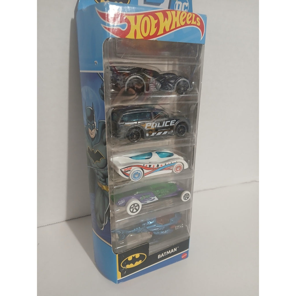 Hot Wheels Batman 5 PK HTV44 DC Comics Batmobile Helicopter 1:64 Diecast Car New