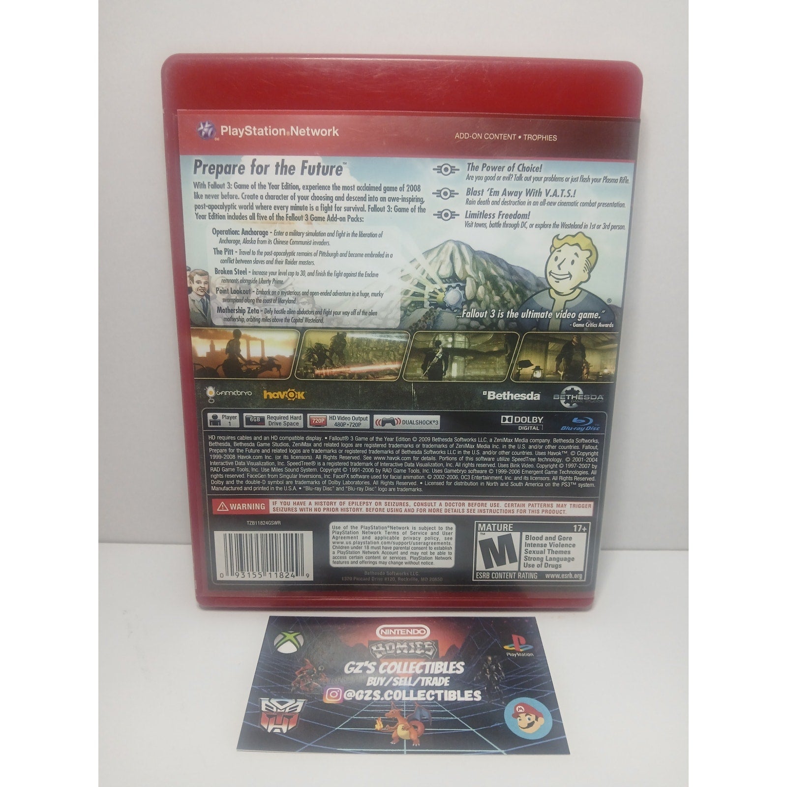FALLOUT 3 GAME OF THE YEAR CIB SONY PS3 TESTED WORKING