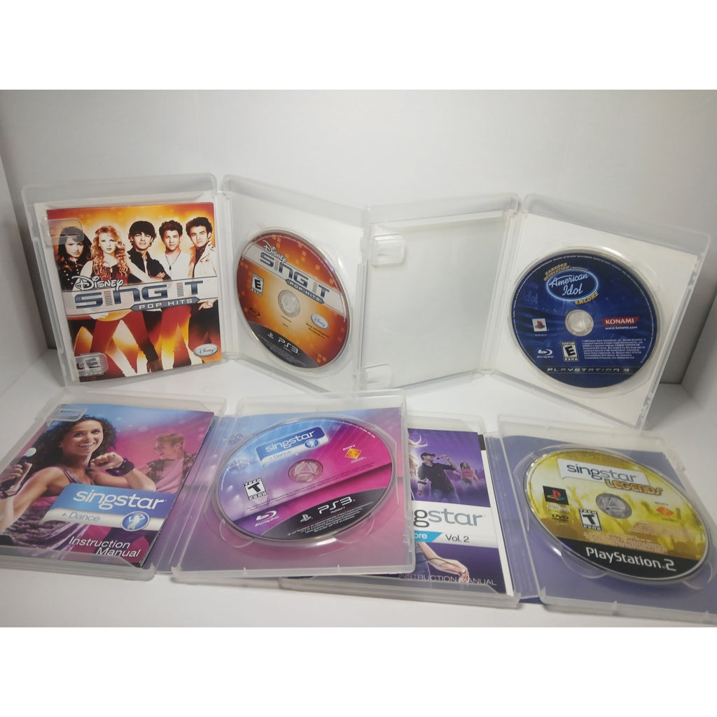 SONY PS3 SING STAR SING IT KARAOKE BUBDLE WITH MICROPHONES TESTED WORKING