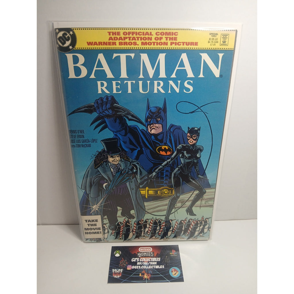 BATMAN RETURNS OFFICIAL COMIC OF MOVIE 1992 DC COMICS NEW BAG/BOARD