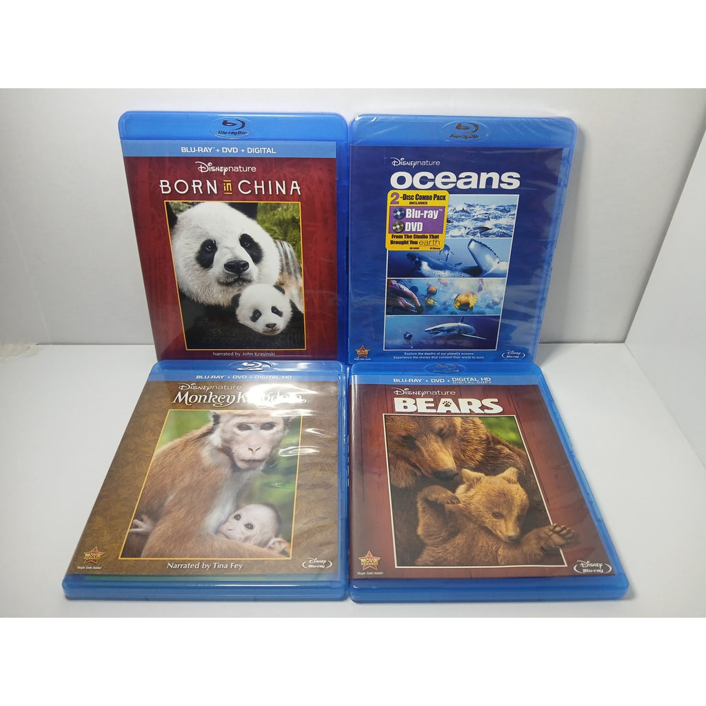 DISNEY NATURE OCEANS CHINA BEARS MONKEY BLU RAY MOVIES CLEANED TESTED WORKING