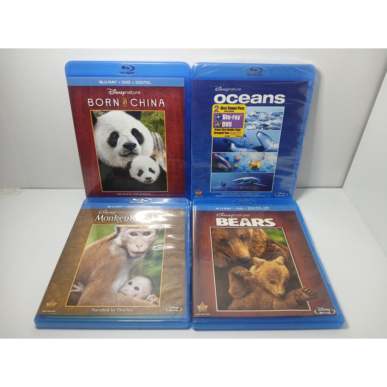 DISNEY NATURE OCEANS CHINA BEARS MONKEY BLU RAY MOVIES CLEANED TESTED WORKING