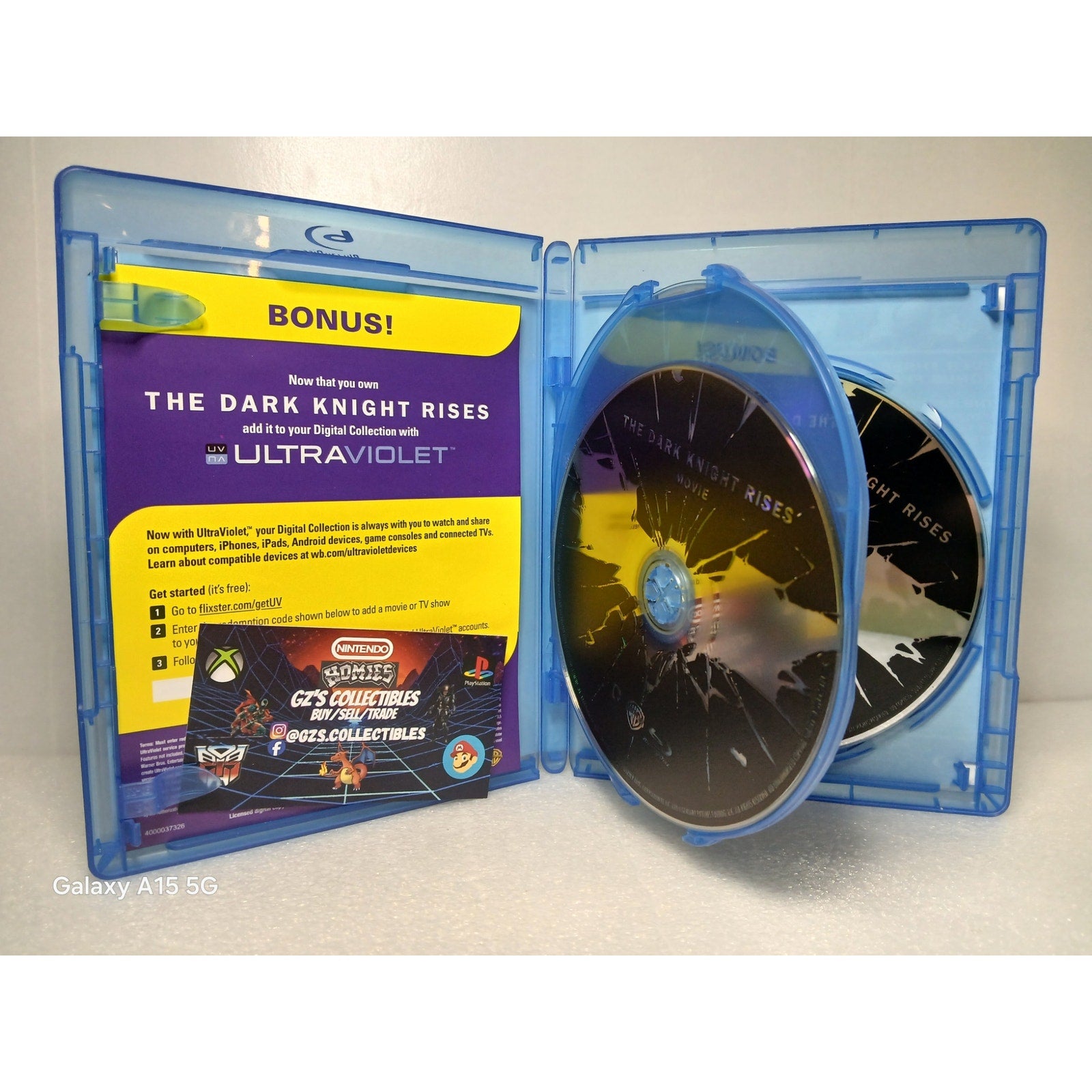 BATMAN THE DARK KNIGHT RISES CIB BLU RAY/DVD/ULTRA VIOLET MOVIE CLEANED TESTED