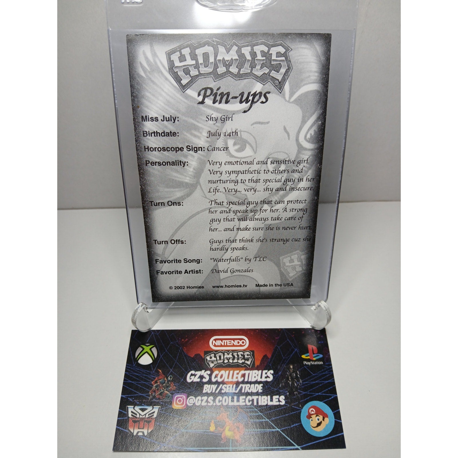 VINTAGE 2002 PINUPS SHYGIRL HOMIES GONZALES GRAPHICS HOLOGRAPHIC STICKER DECAL