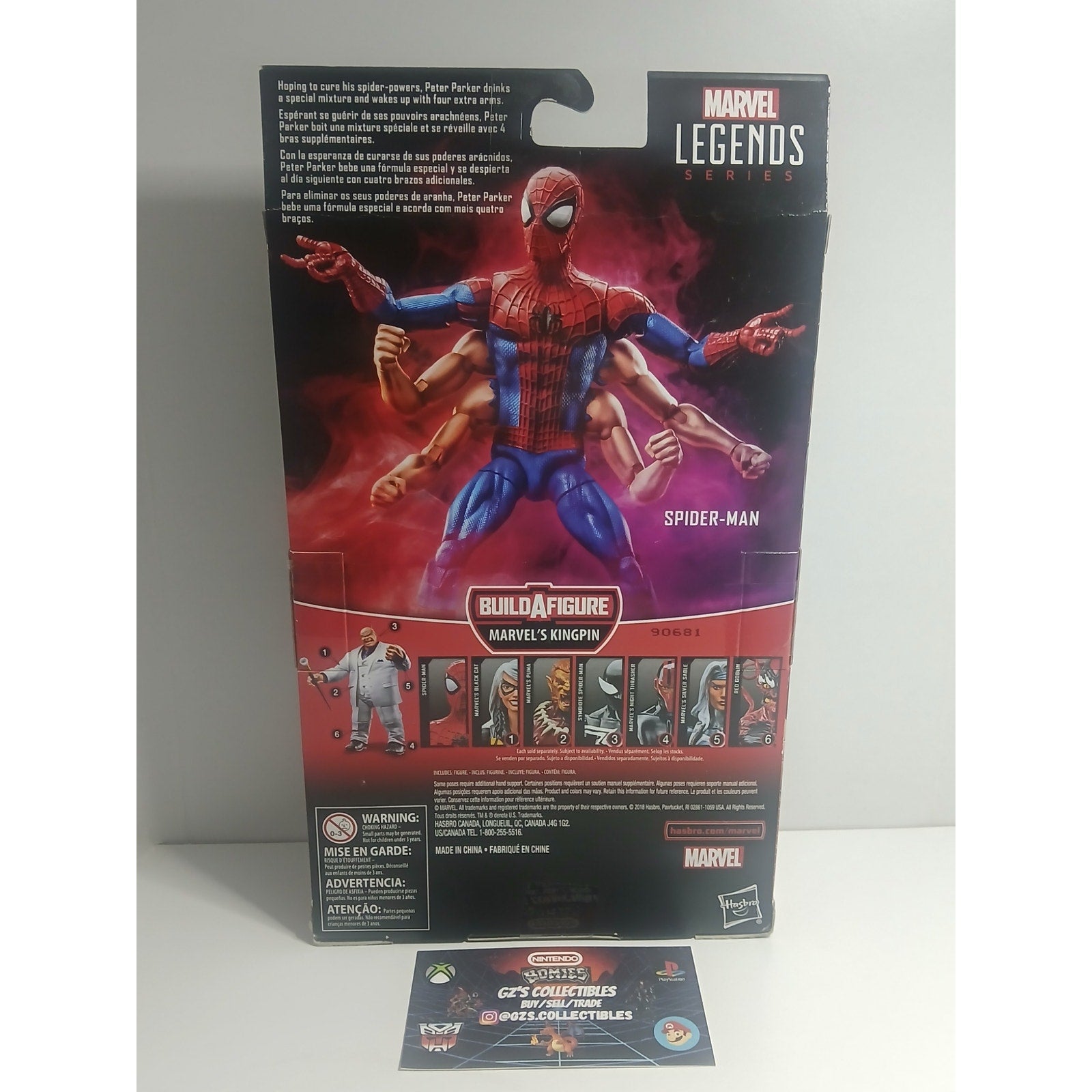 SPIDER MAN 6 ARM MARVEL LEGENDS (BAF)  NIB CIB (OPEN