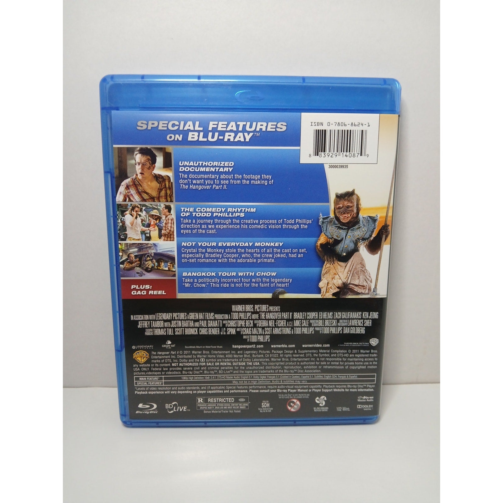 THE HANGOVER PART 2 BLU RAY/DVD MOVIE CLEANED TESTED WORKING