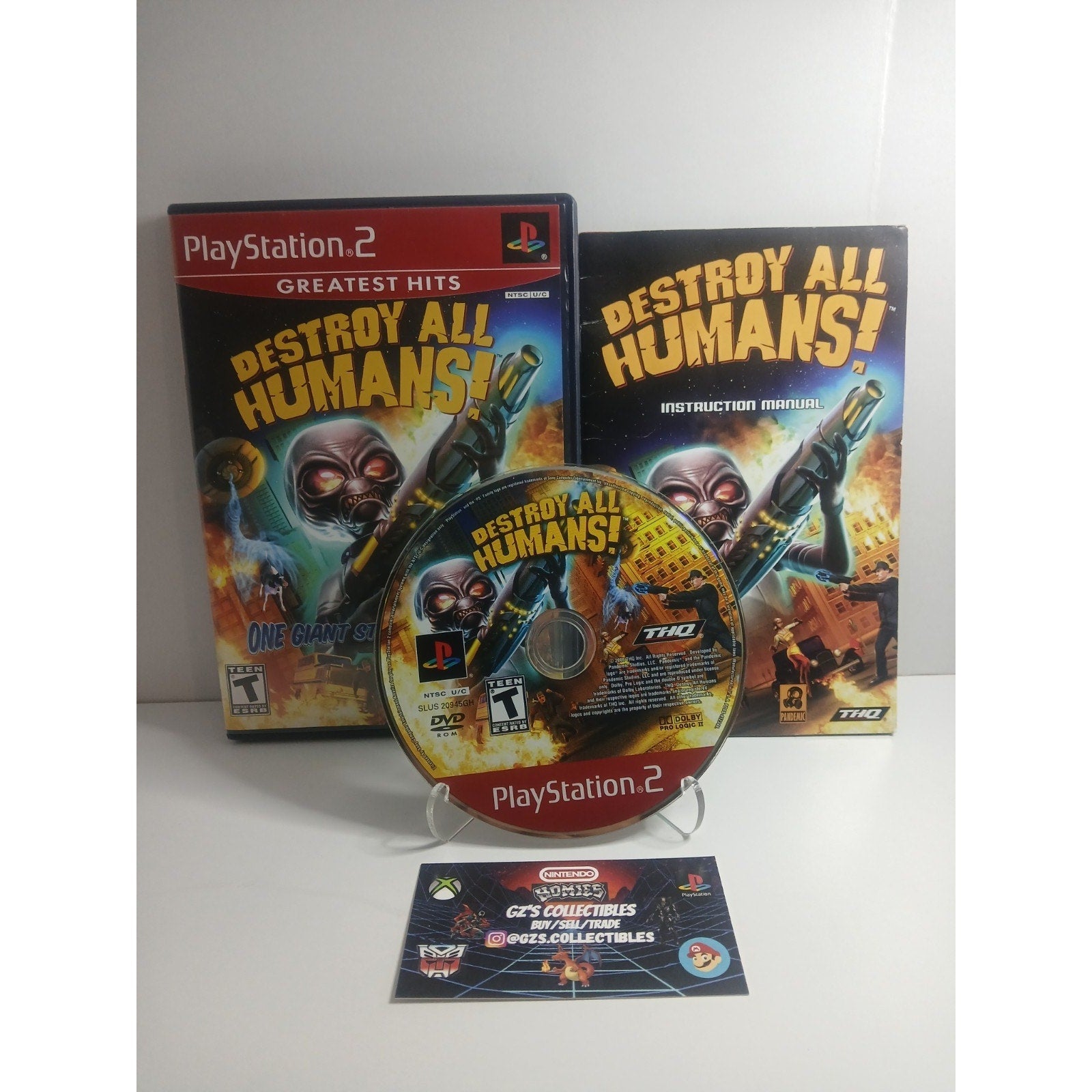 ✅ SONY PS2 DESTROY ALL HUMANS! CIB TESTED WORKING MINT