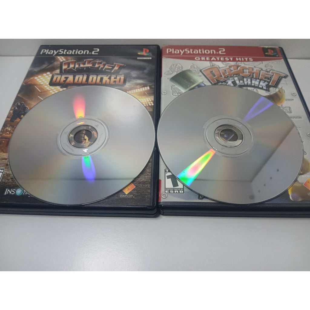 RATCHET & CLANK DEADLOCKED + RATCHET & CLANK SONY PS2 TESTED WORKING