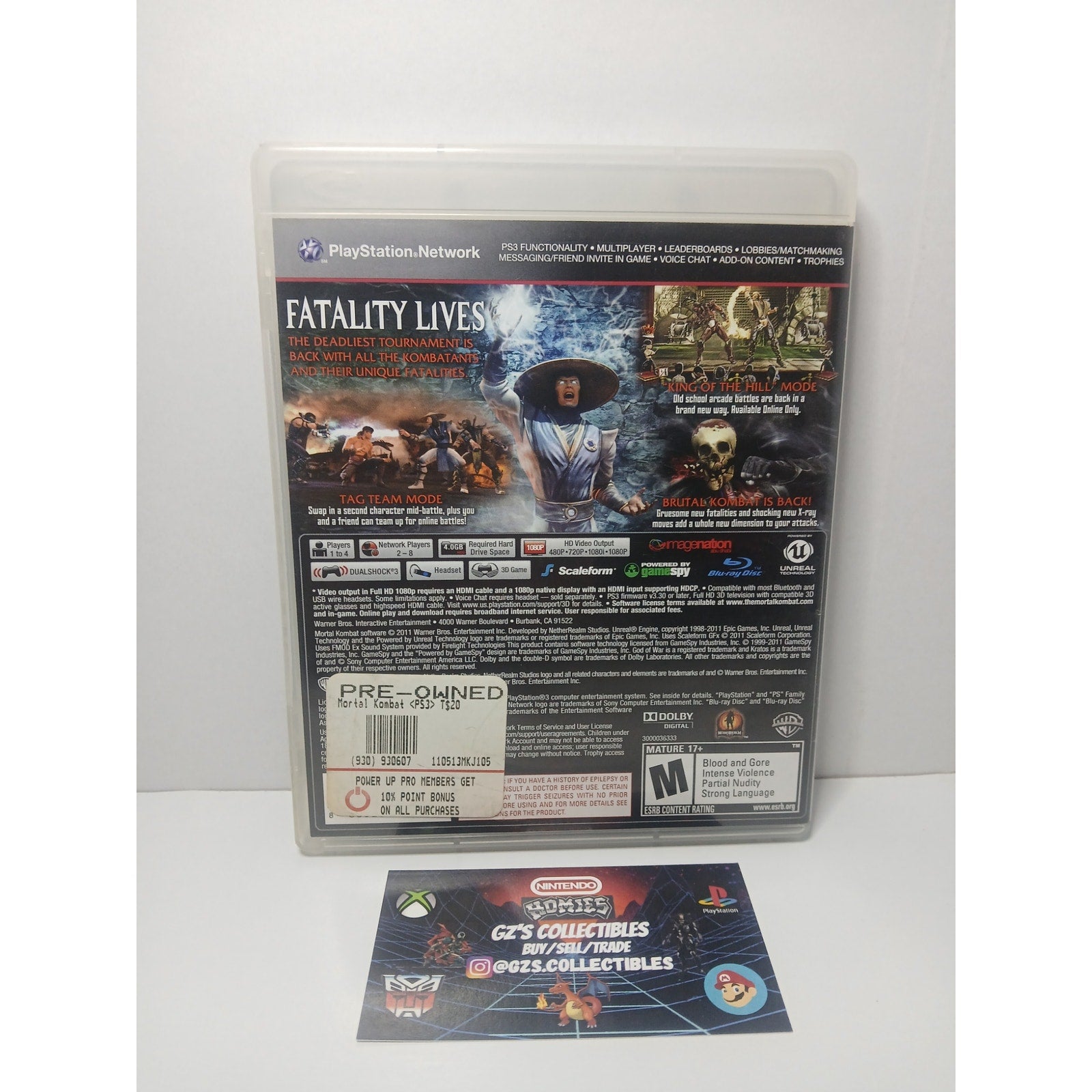 MORTAL KOMBAT CIB MINT SONY PS3 TESTED WORKING