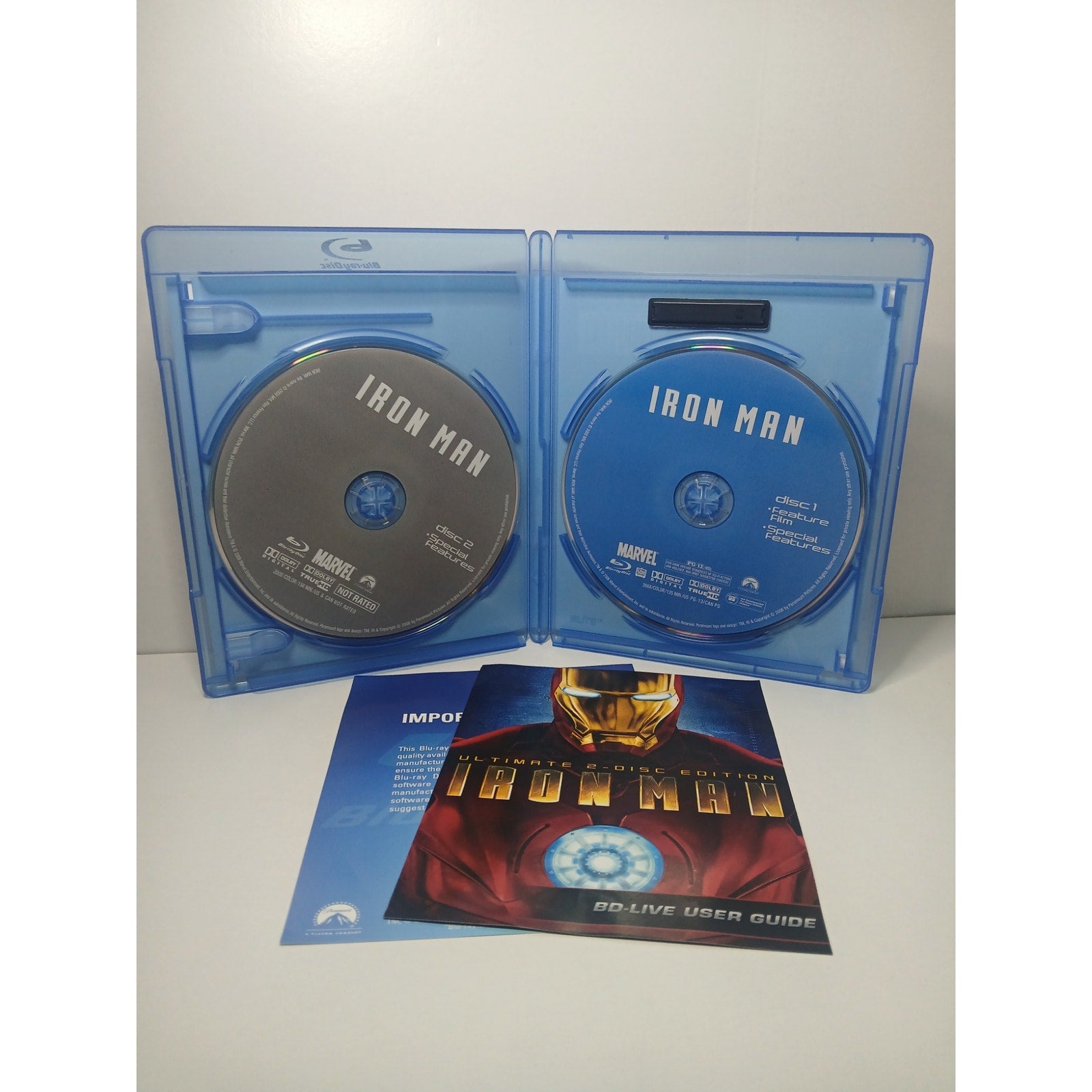 IRON MAN ULTIMATE 2 DISC EDITION BLU RAY MOVIE CLEANED* TESTED WORKING