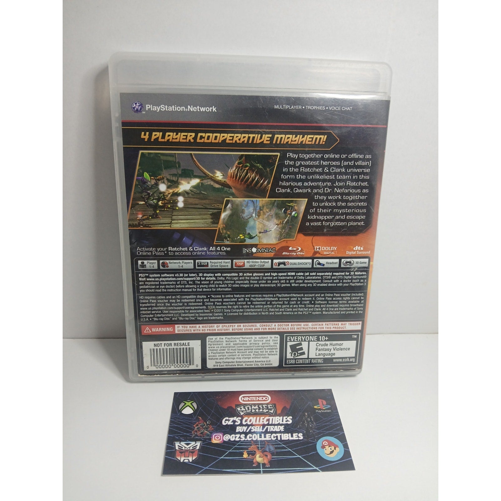 SONY PS3 RATCHET AND CLANK ALL 4 ONE TESTED WORKING