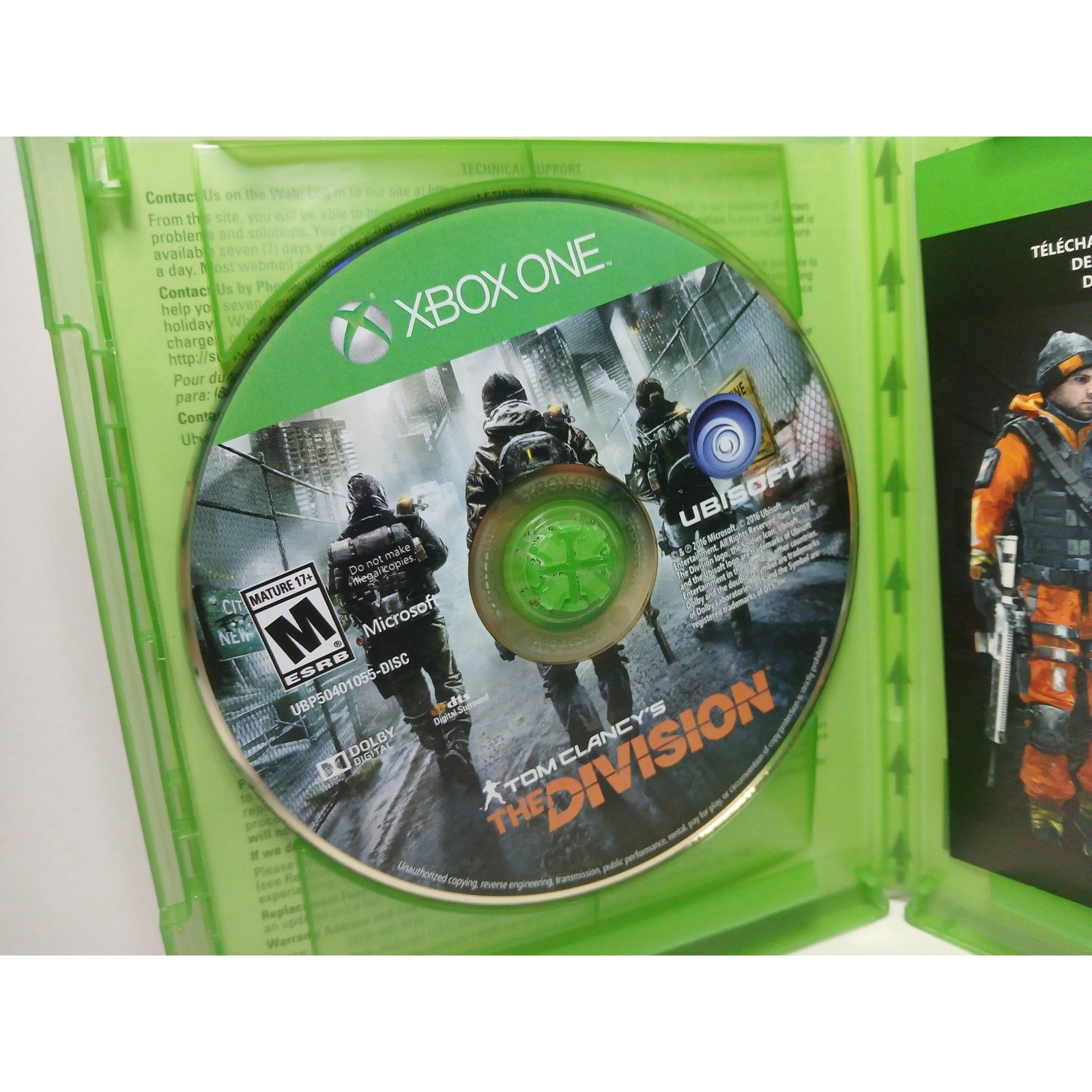 TOM CLANCY THE DIVISION CIB XBOX ONE GAME TESTED WORKING