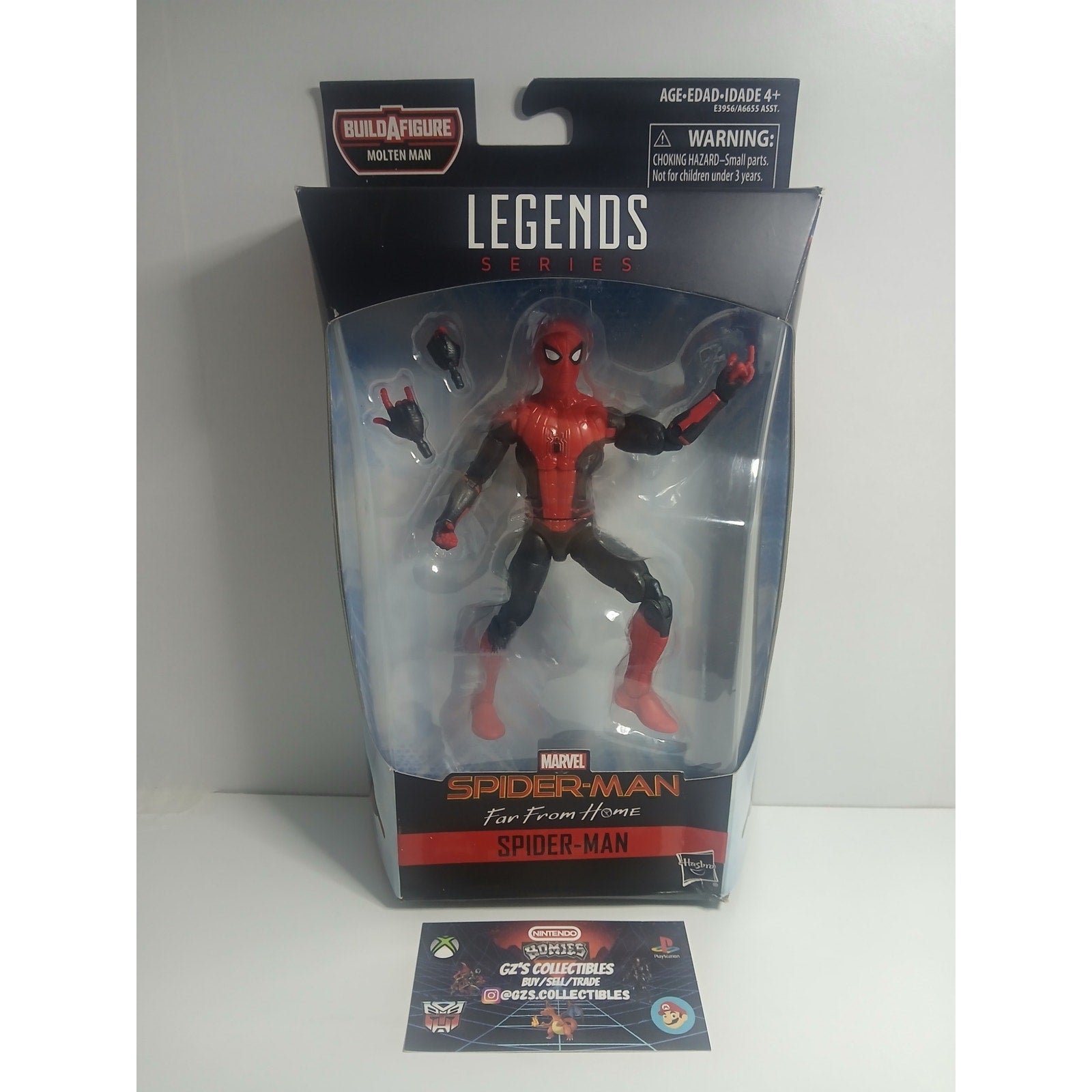 SPIDER MAN FAR FROM HOME BAF MARVEL LEGENDS NIB CIB (OPEN)