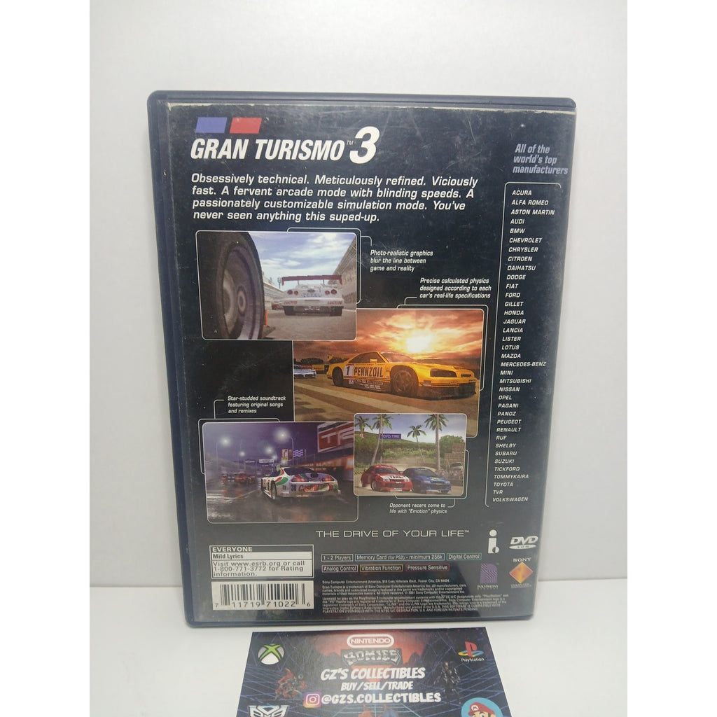 GRAN TURISMO 3 SONY PS2 CIB TESTED WORKING