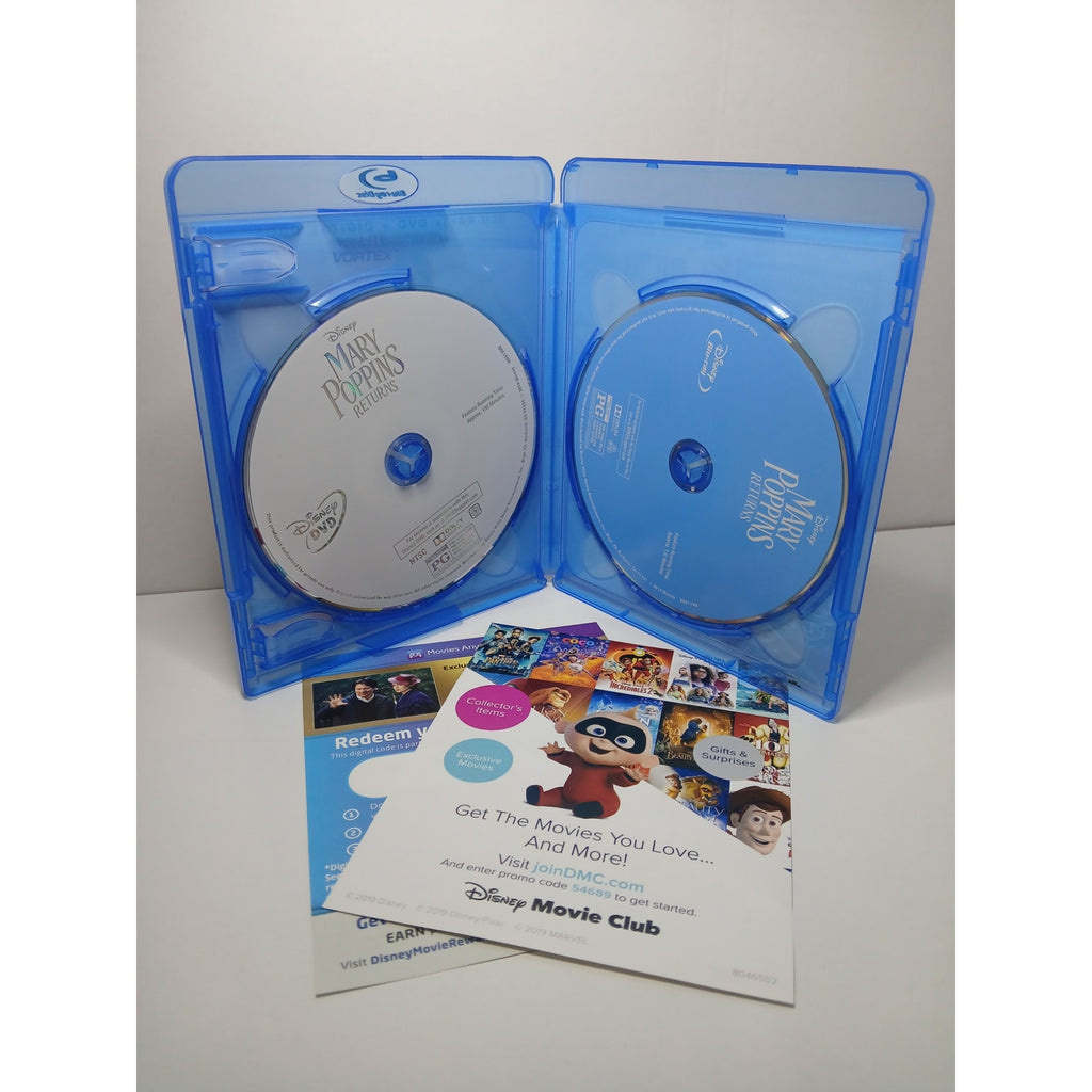 MARY POPPINS RETURNS DISNEY BLU RAY/DVD/DIGITAL MOVIE CLEANED* TESTED WORKING