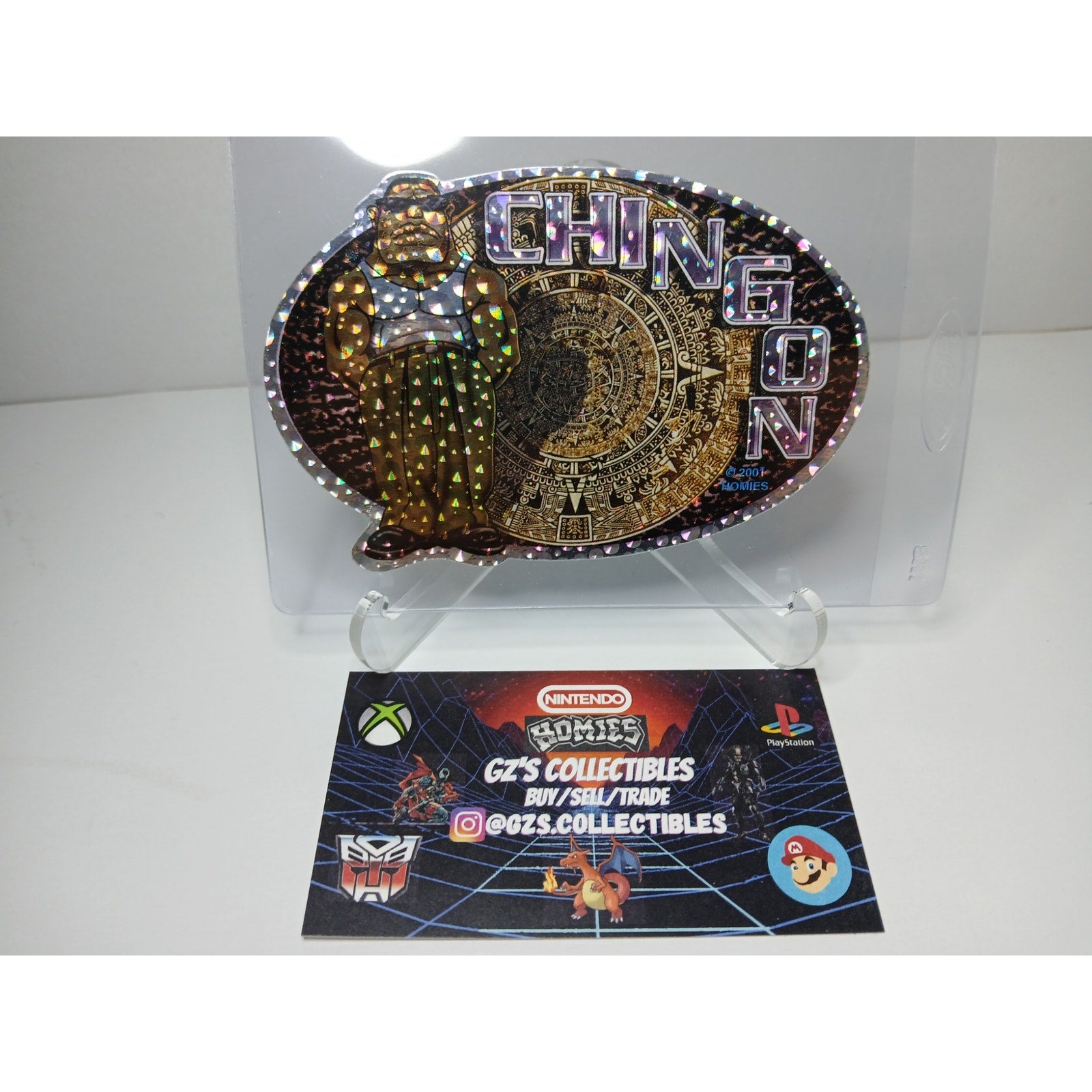 VINTAGE 2001 CHINGON OVALS HOMIES GONZALES GRAPHICS HOLOGRAPHIC STICKER