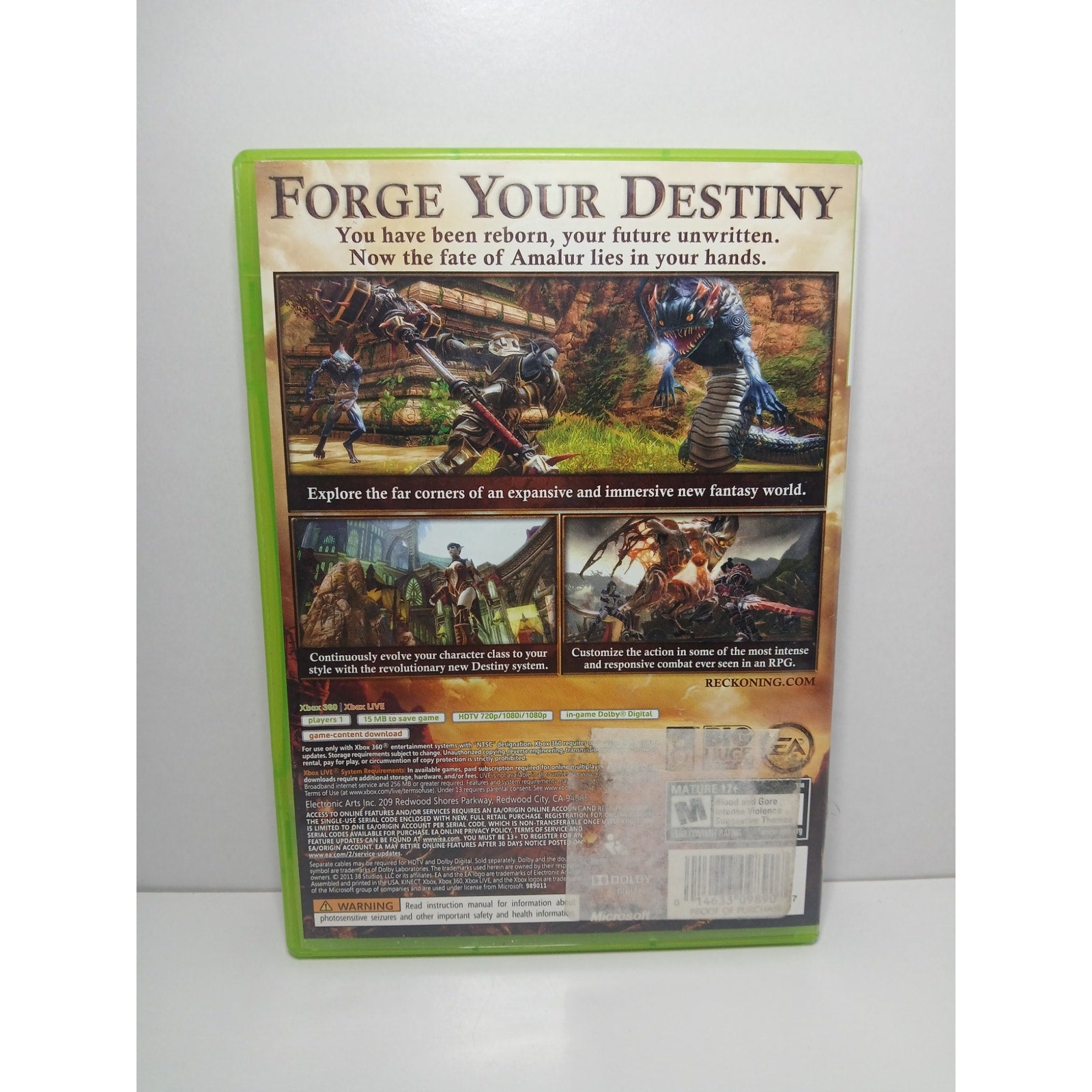 RECKONING KINGDOM OF AMALUR XBOX 360 GAME TESTED WORKING