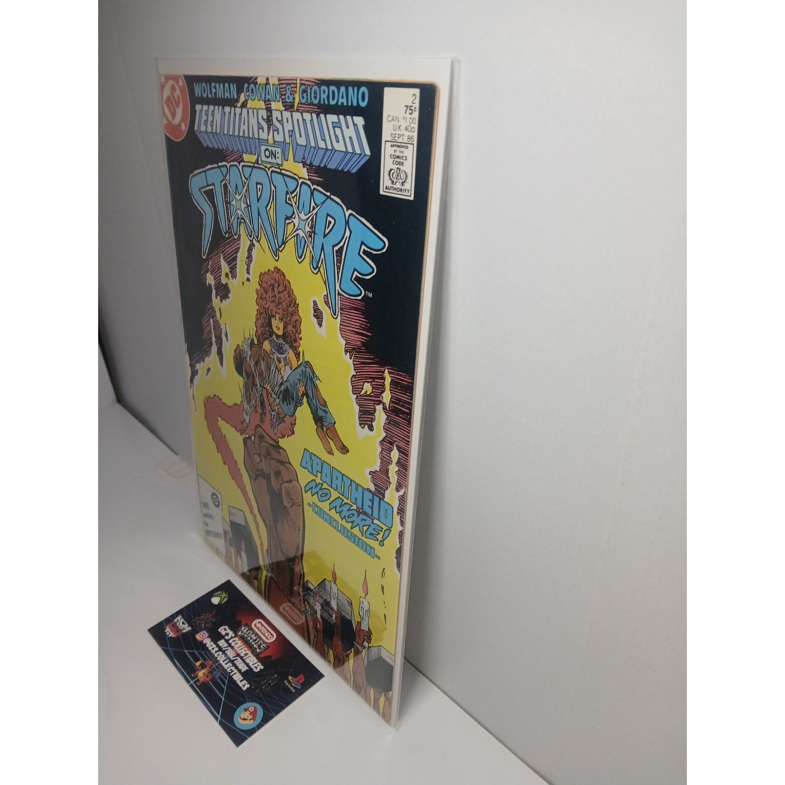 TEEN TITANS SPOTLIGHT STARFIRE #2 1986 DC COMICS NEW BAG/BOARD