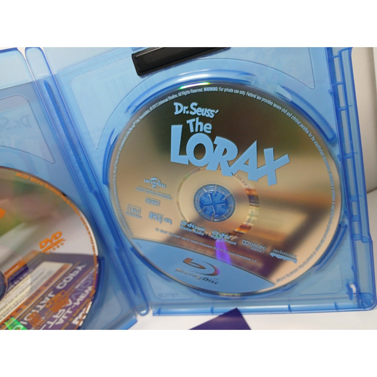 THE LORAX DR SEUSS +3 MINI MOVIES BLU RAY/DVD/DIGITAL MOVIE CLEAN TESTED WORKING