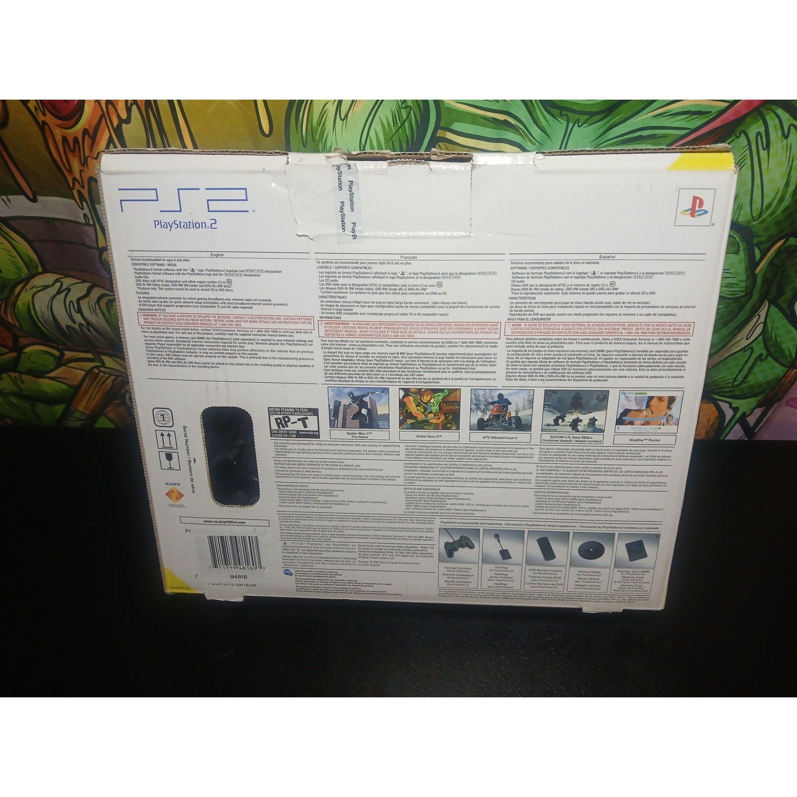 SONY PS2 SLIM CONSOLE W/ BOX ACCESRORIES TESTED WORKING FAST FREE SHIPPING