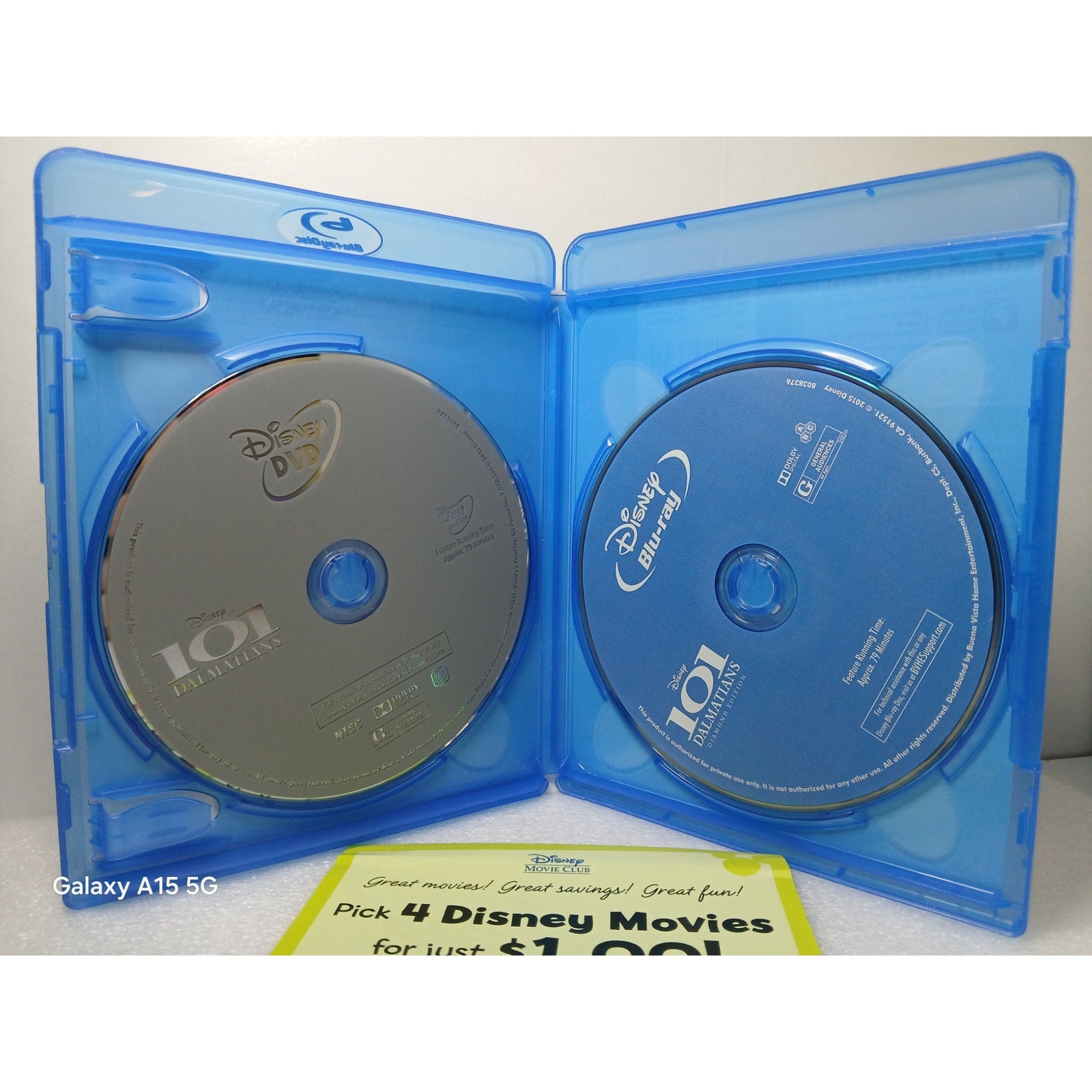 DISNEY DIAMOND 101 DALMATIANS BEAUTY & BEAST LION KING CINDERELLA BLU RAY/DVD