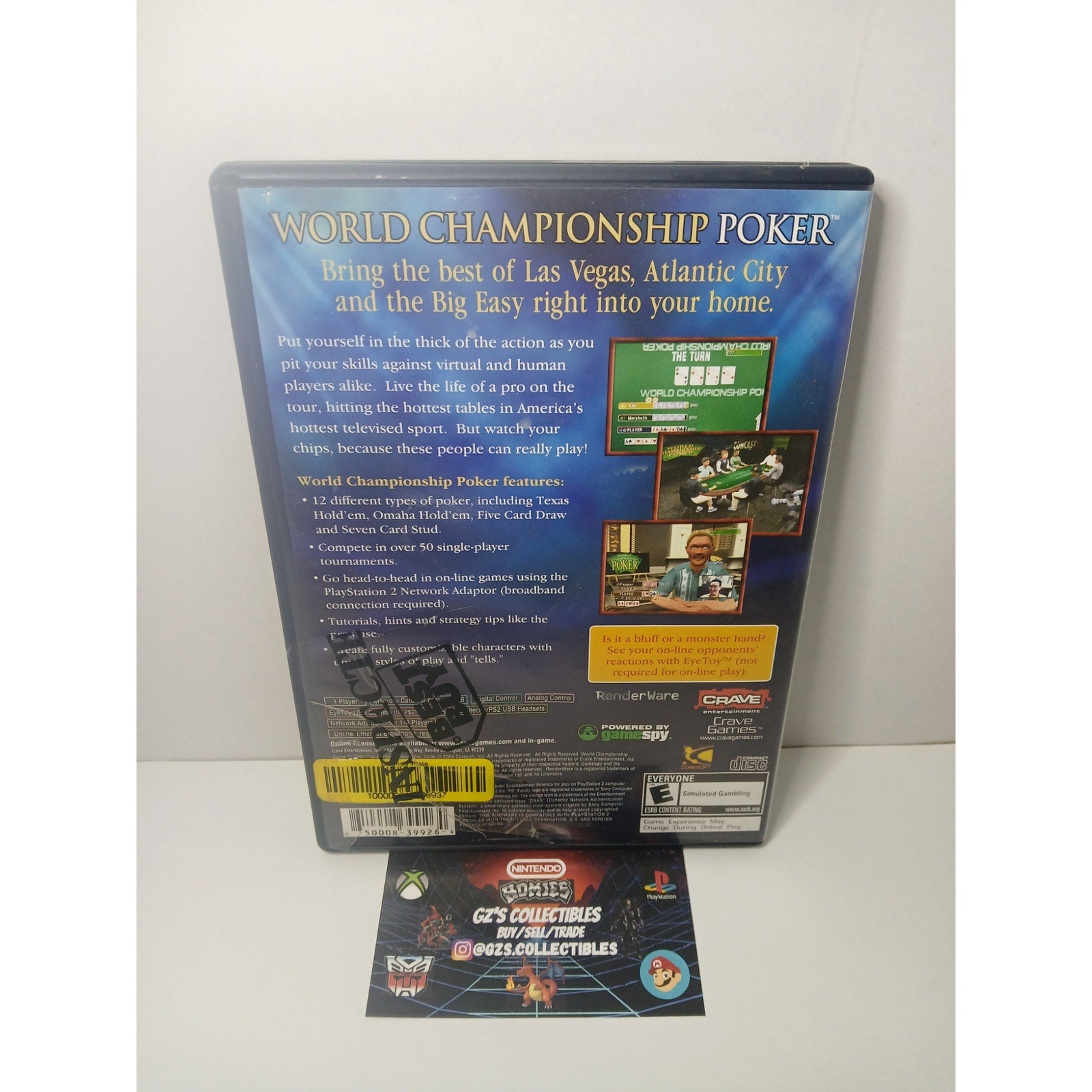 WORLD CHAMPIONSHIP POKER BLACK LABEL CIB SONY PS2 TESTED WORKING