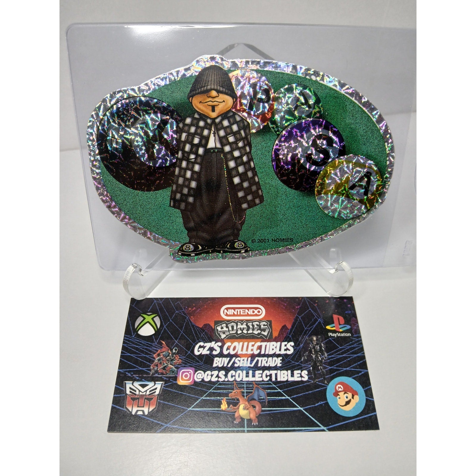 VINTAGE 2001 K PASA OVALS HOMIES GONZALES GRAPHICS HOLOGRAPHIC STICKER