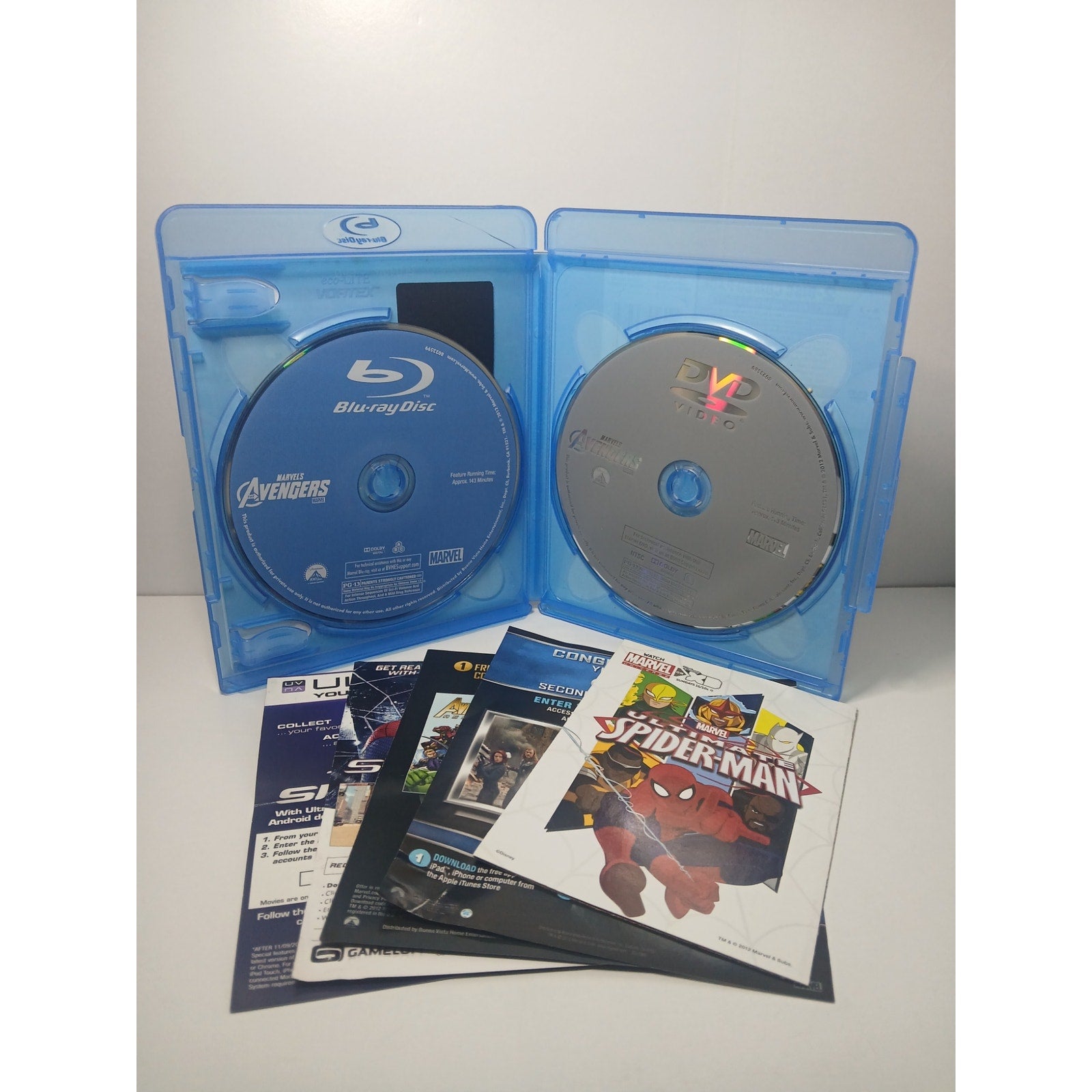 MARVEL AVENGERS BLU RAY/DVD MOVIE CLEANED* TESTED WORKING