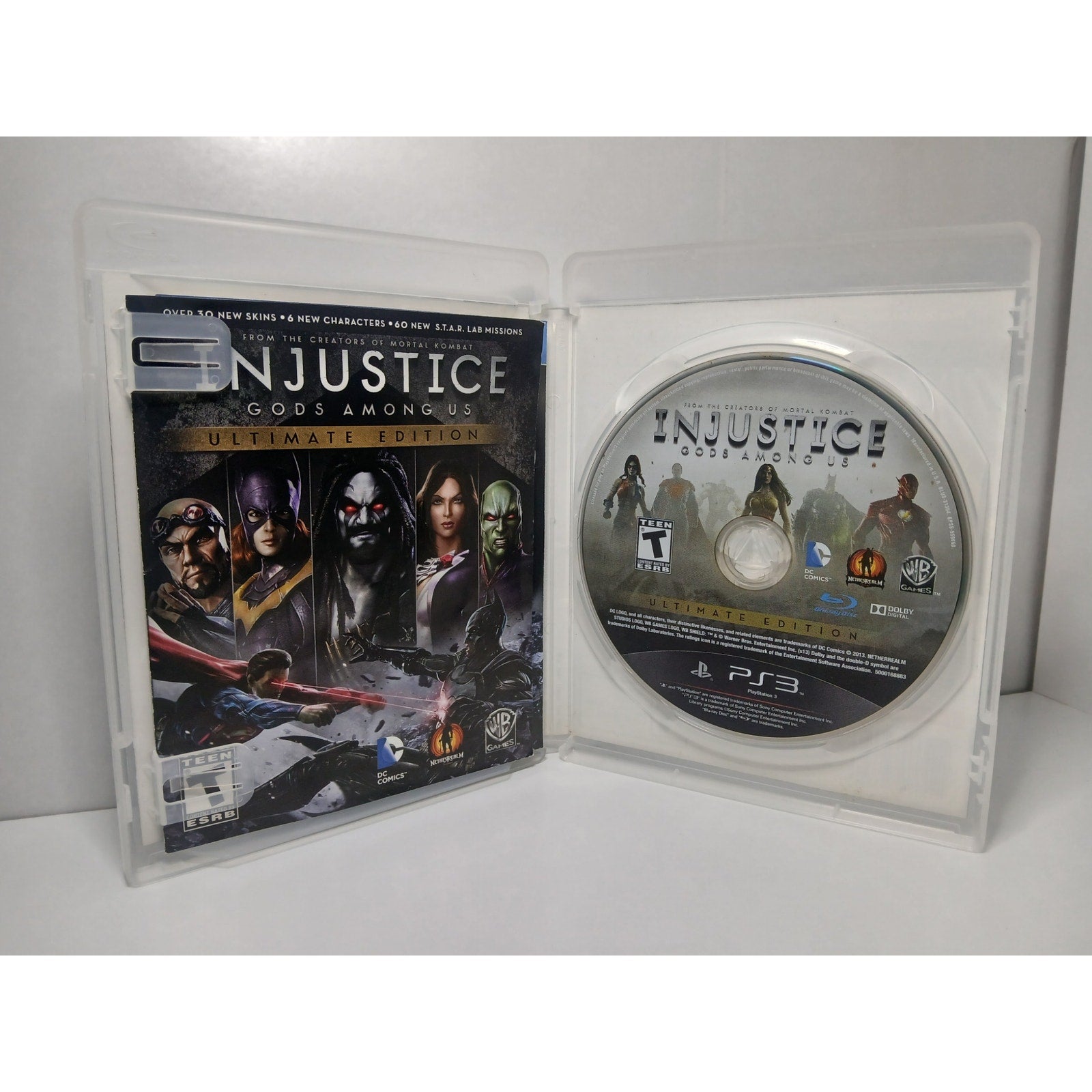INJUSTICE ULTIMATE EDITION BLACK LABEL CIB SONY PS3 GAME TESTED WORKING