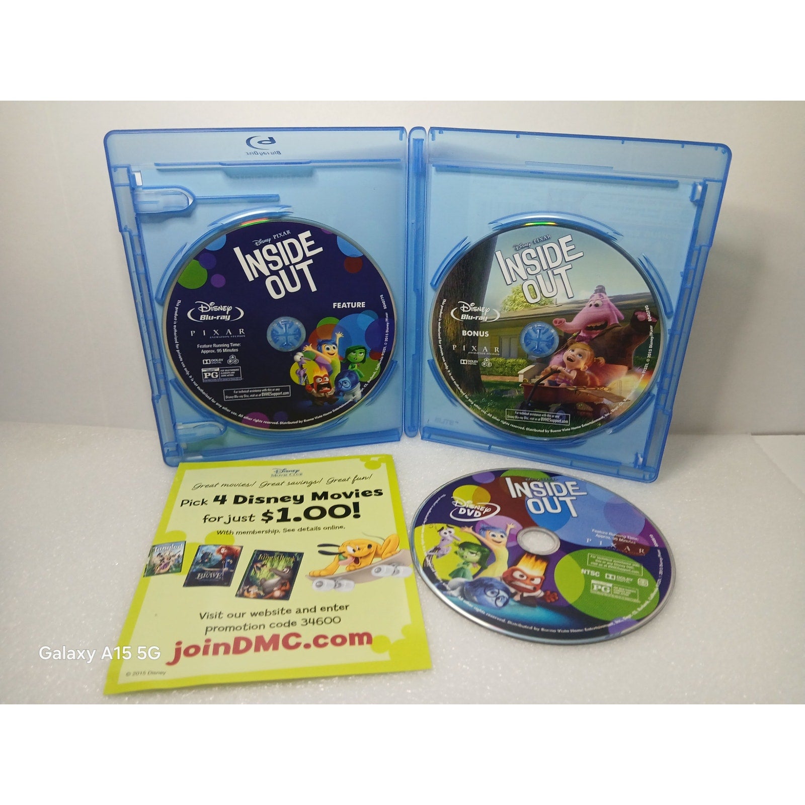 DISNEY INSIDE OUT ZOOTOPIA ONWARD BLU RAY/DVD MOVIES CLEANED TESTED WORKING