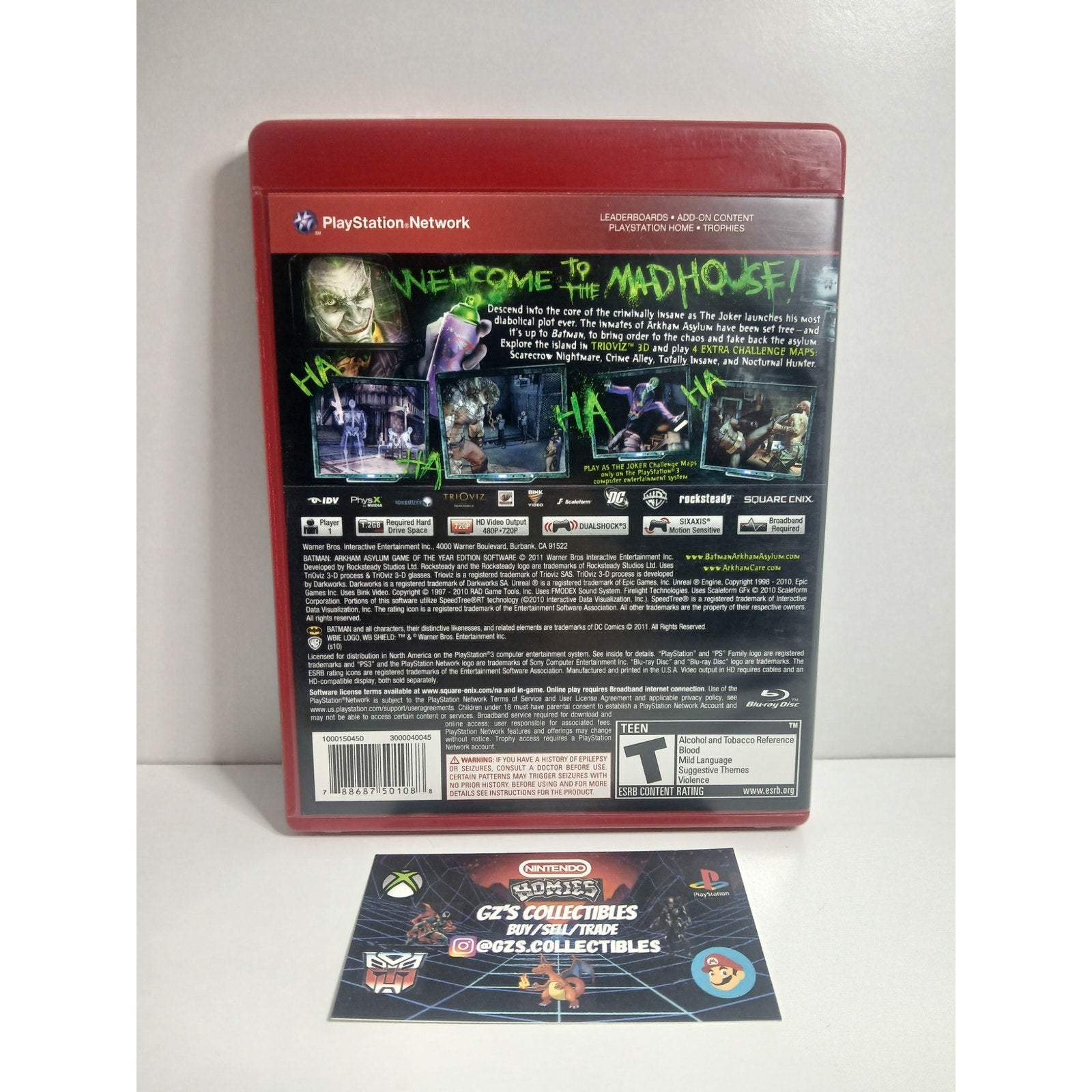 SONY PS3 BATMAN ARKHAM ASYLUM GAME CIB TESTED WORKING
