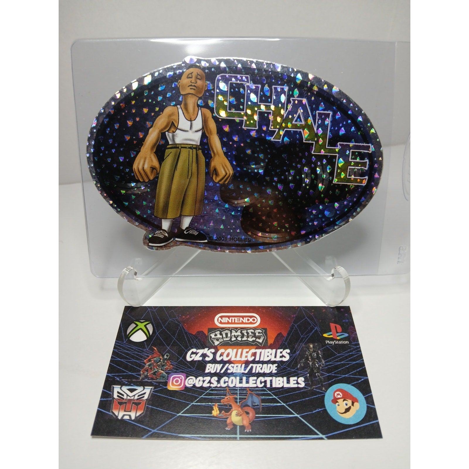 VINTAGE 2001 CHALE OVALS HOMIES GONZALES GRAPHICS HOLOGRAPHIC STICKER