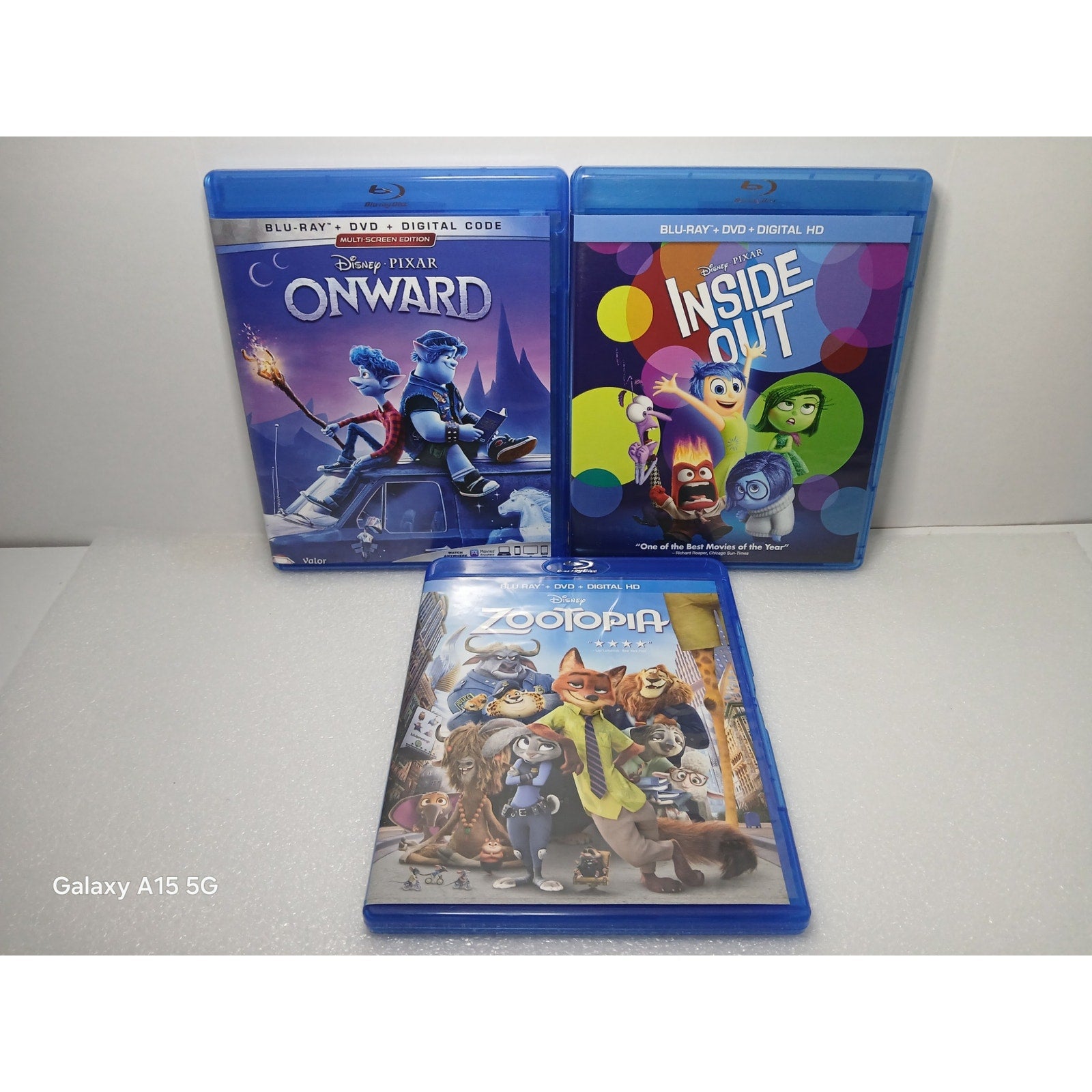 DISNEY INSIDE OUT ZOOTOPIA ONWARD BLU RAY/DVD MOVIES CLEANED TESTED WORKING