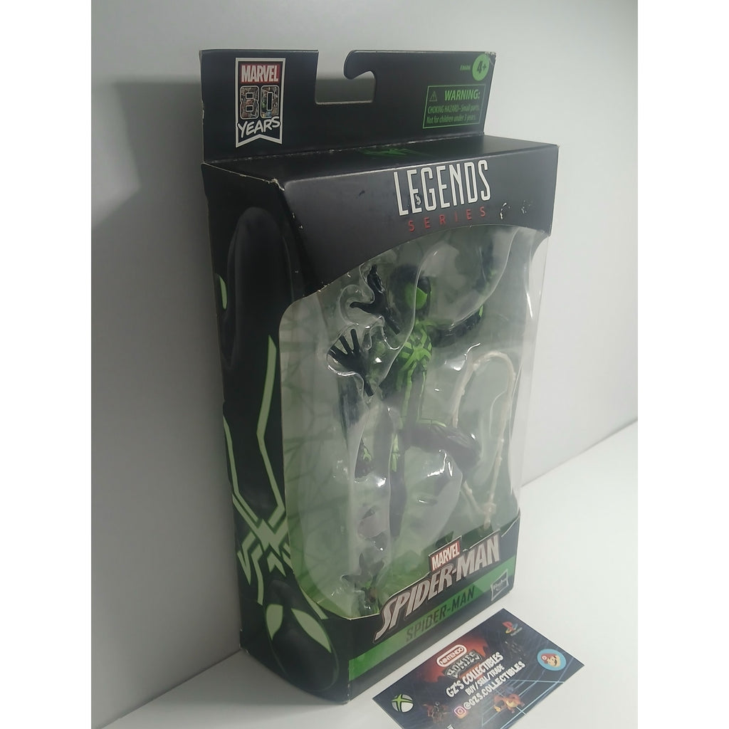 BIG TIME SPIDER-MAN GREEN 80 MARVEL LEGENDS NIB CIB (OPEN)