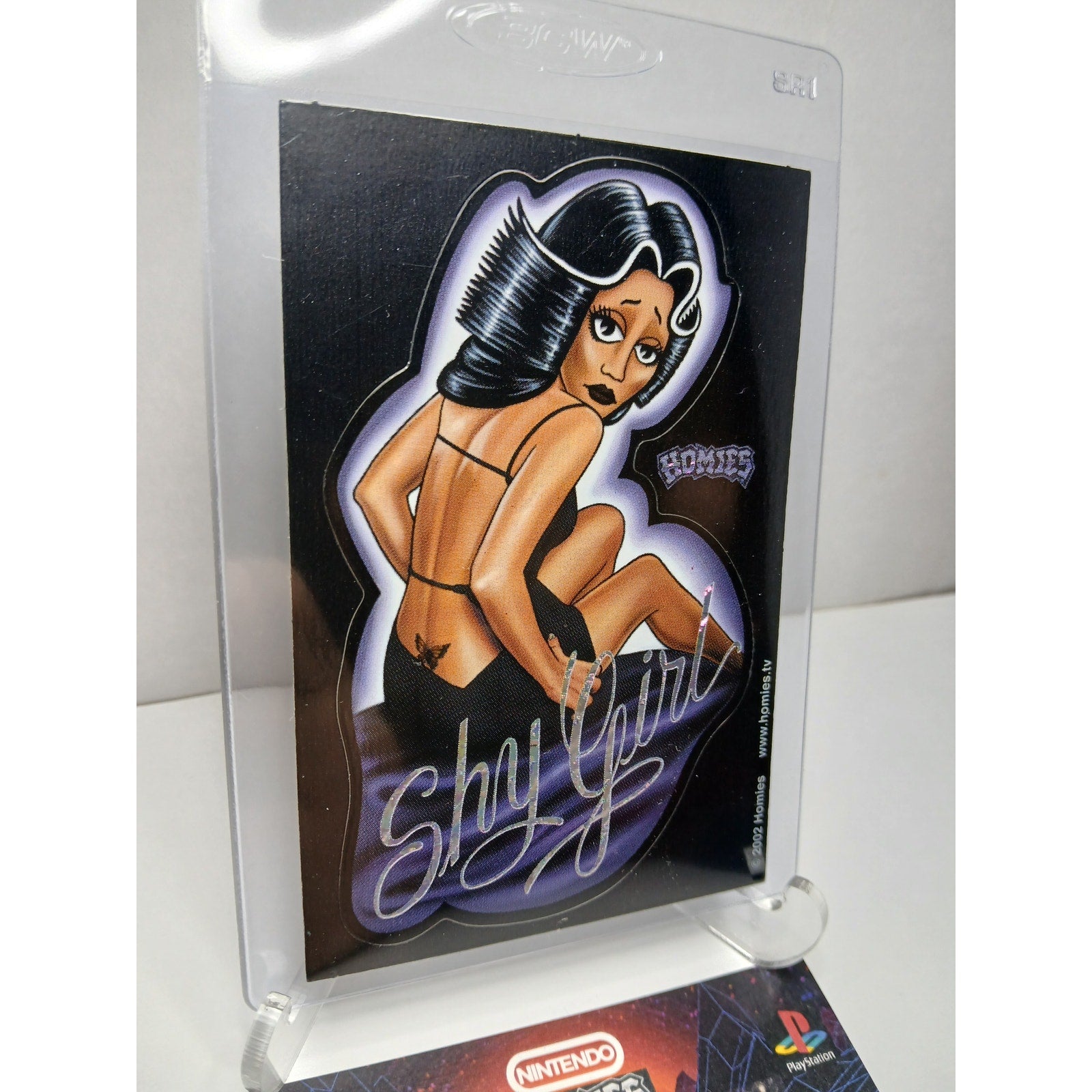VINTAGE 2002 PINUPS SHYGIRL HOMIES GONZALES GRAPHICS HOLOGRAPHIC STICKER DECAL