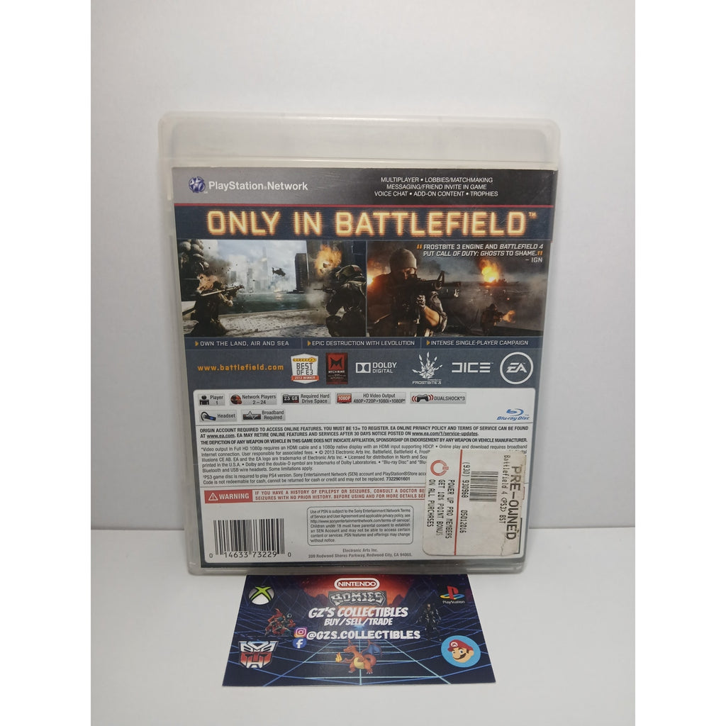 BATTLEFIELD 4 BLACK LABEL CIB SONY PS3 GAME TESTED WORKING