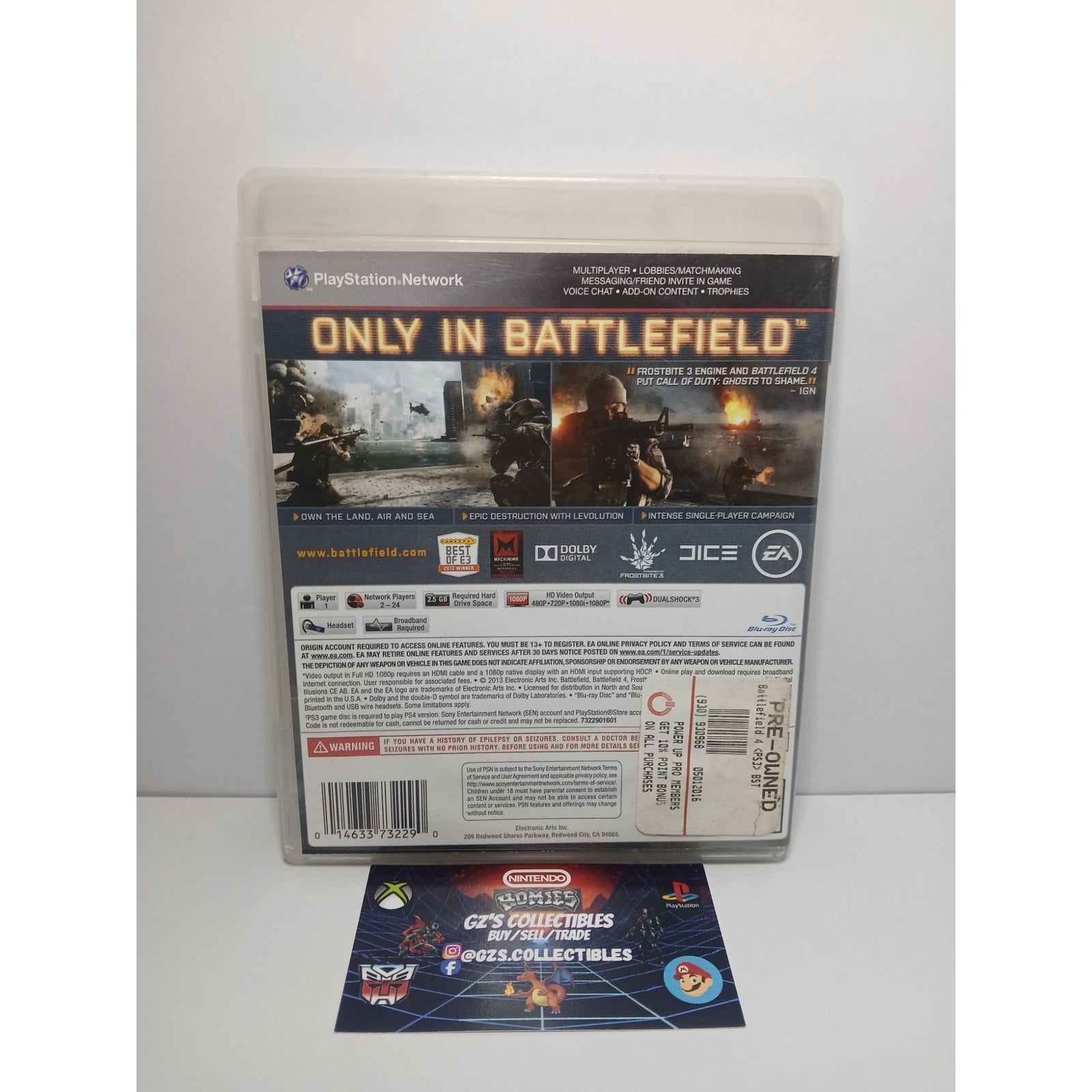 BATTLEFIELD 4 BLACK LABEL CIB SONY PS3 GAME TESTED WORKING