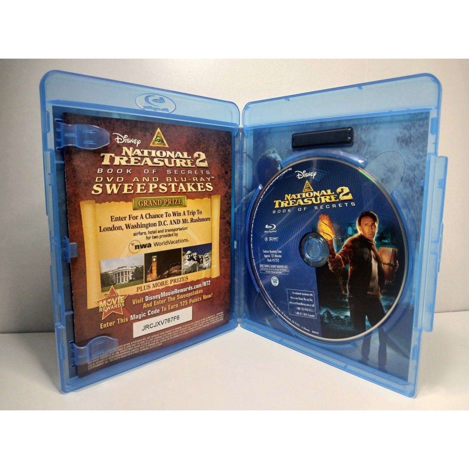 NATIONAL TREASURE 2 BOOK OF SECRETS BLU RAY MOVIE CLEANED* TESTED WORKING