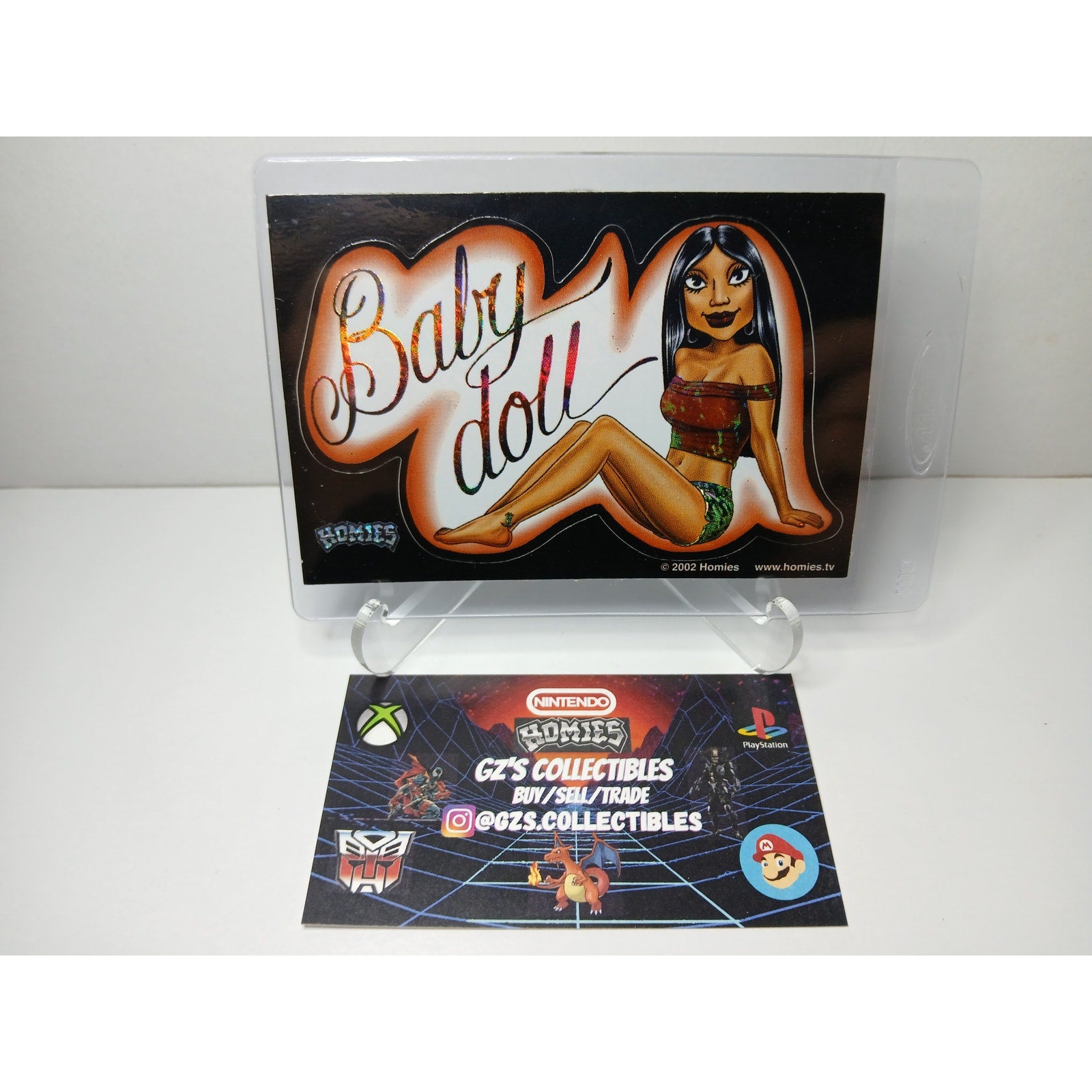 VINTAGE 2002 PINUPS BABYDOLL HOMIES GONZALES GRAPHICS HOLOGRAPHIC STICKER DECAL