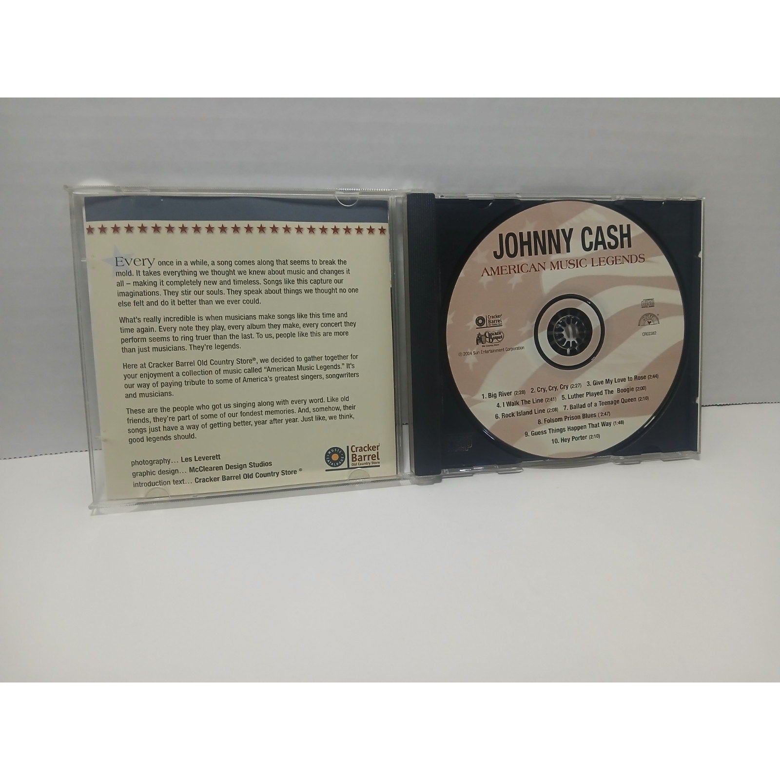 JOHNNY CASH AMERICAN MUSIC LEGENDS CD CRACKER BARREL USED TESTED