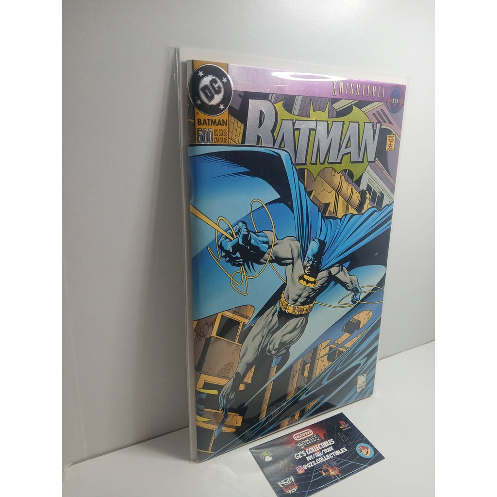 BATMAN #500 KNIGHT FALL 1993 FOIL DC COMICS NEW BAG/BOARD