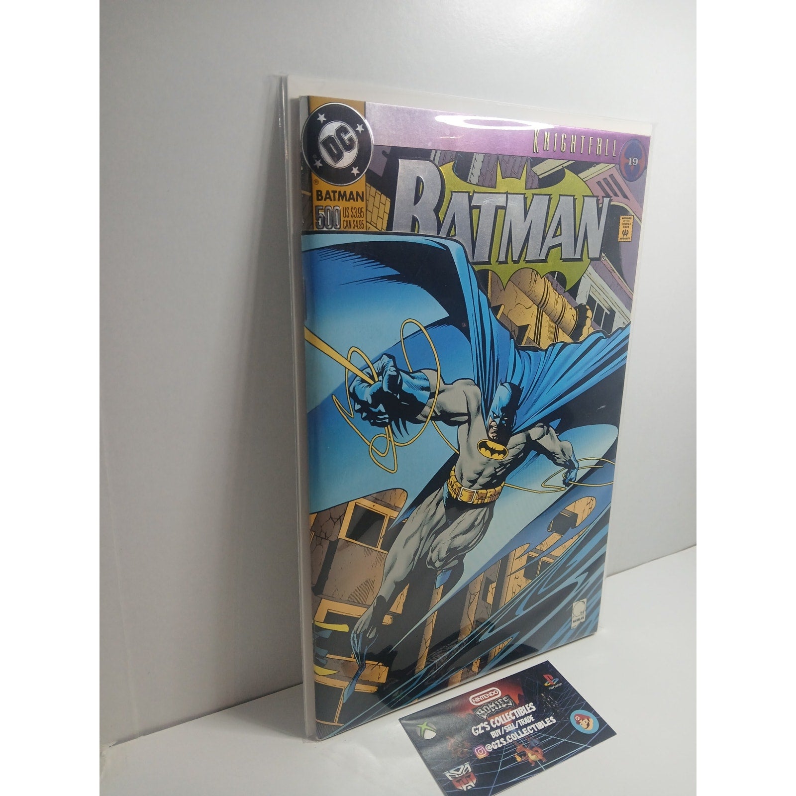 BATMAN #500 KNIGHT FALL 1993 FOIL DC COMICS NEW BAG/BOARD