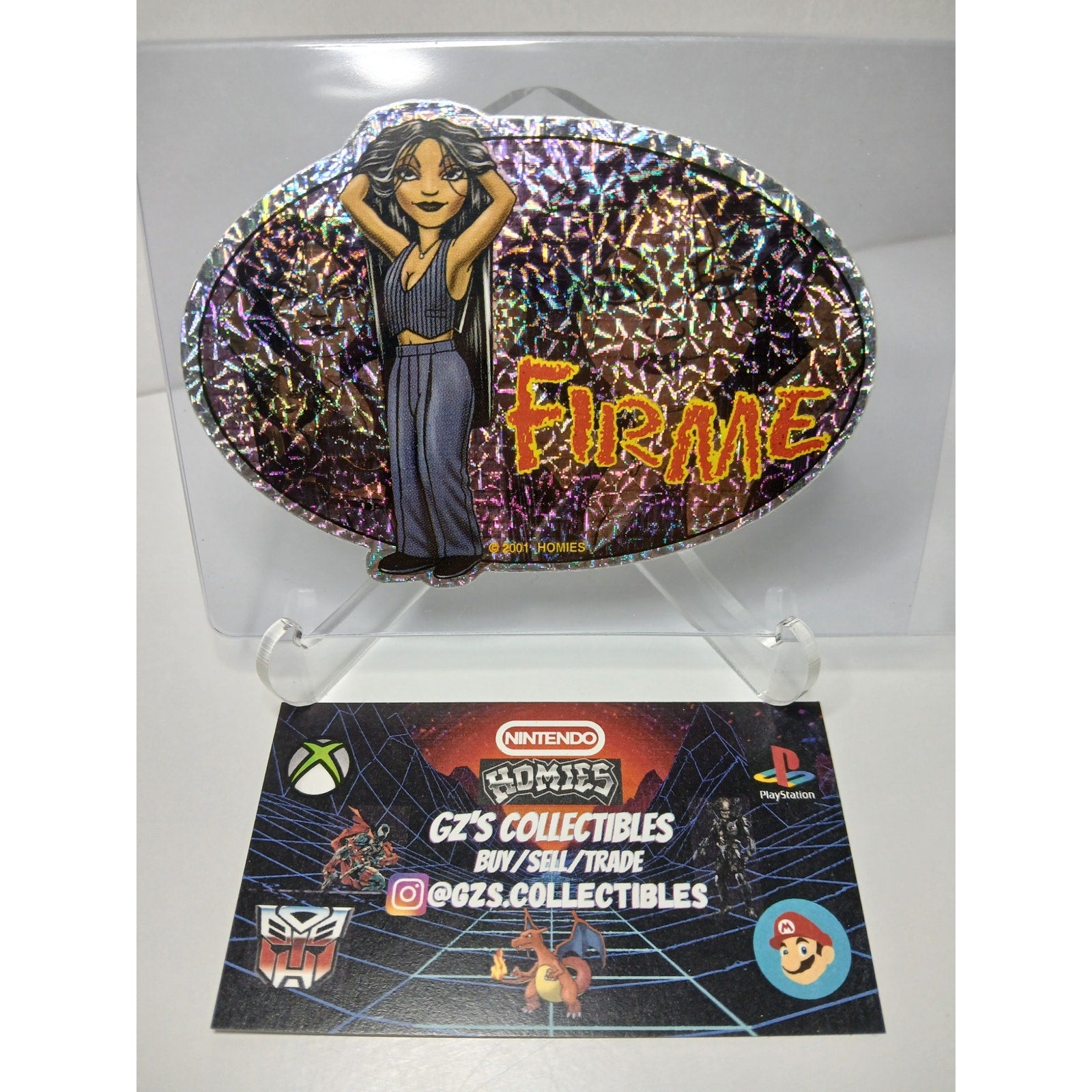 VINTAGE 2001 FIRME OVALS HOMIES GONZALES GRAPHICS HOLOGRAPHIC STICKER