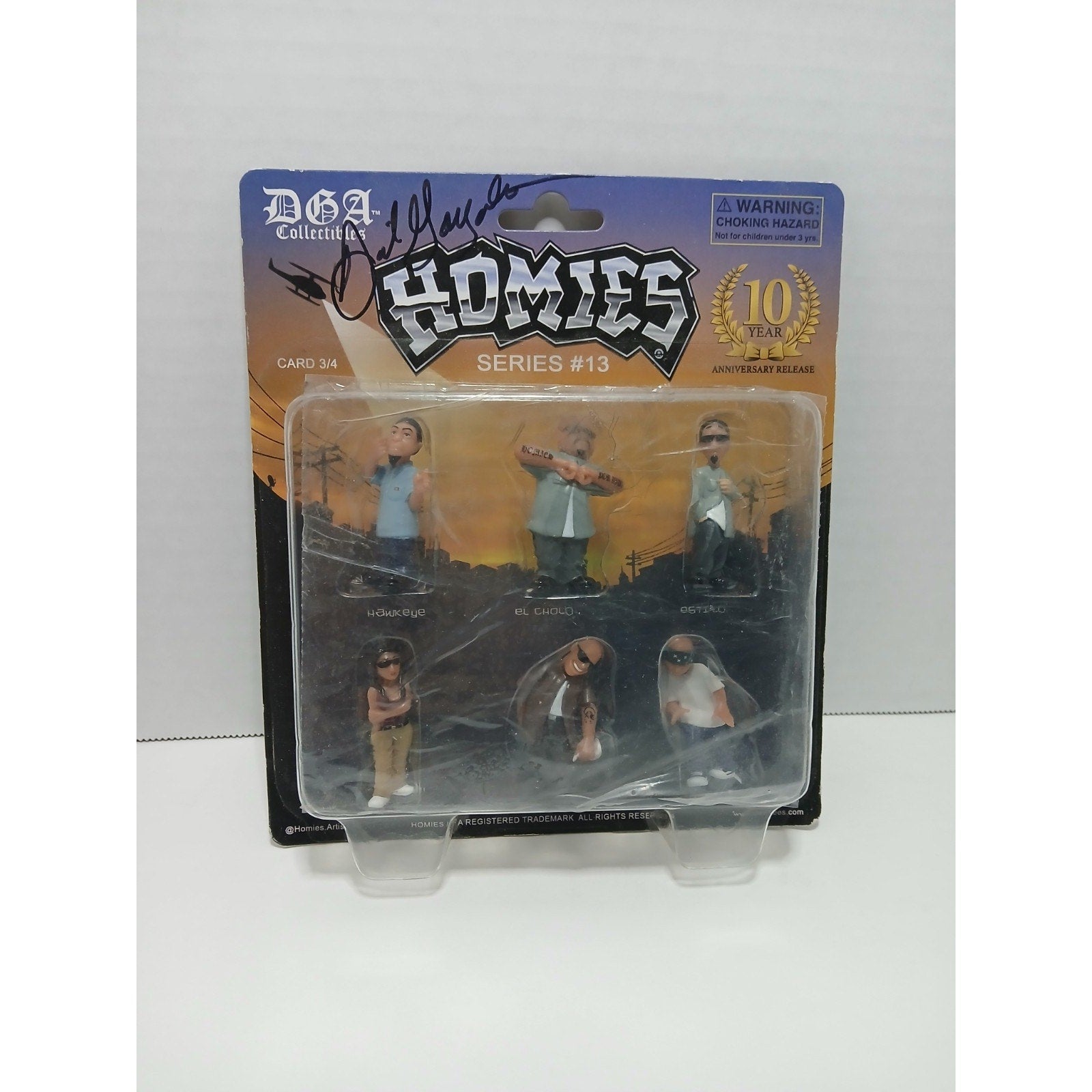 HOMIES SERIES 13 BLISTER CARD SIGNED BY DAVID GONZALES CREATOR OF HOMIES NEW