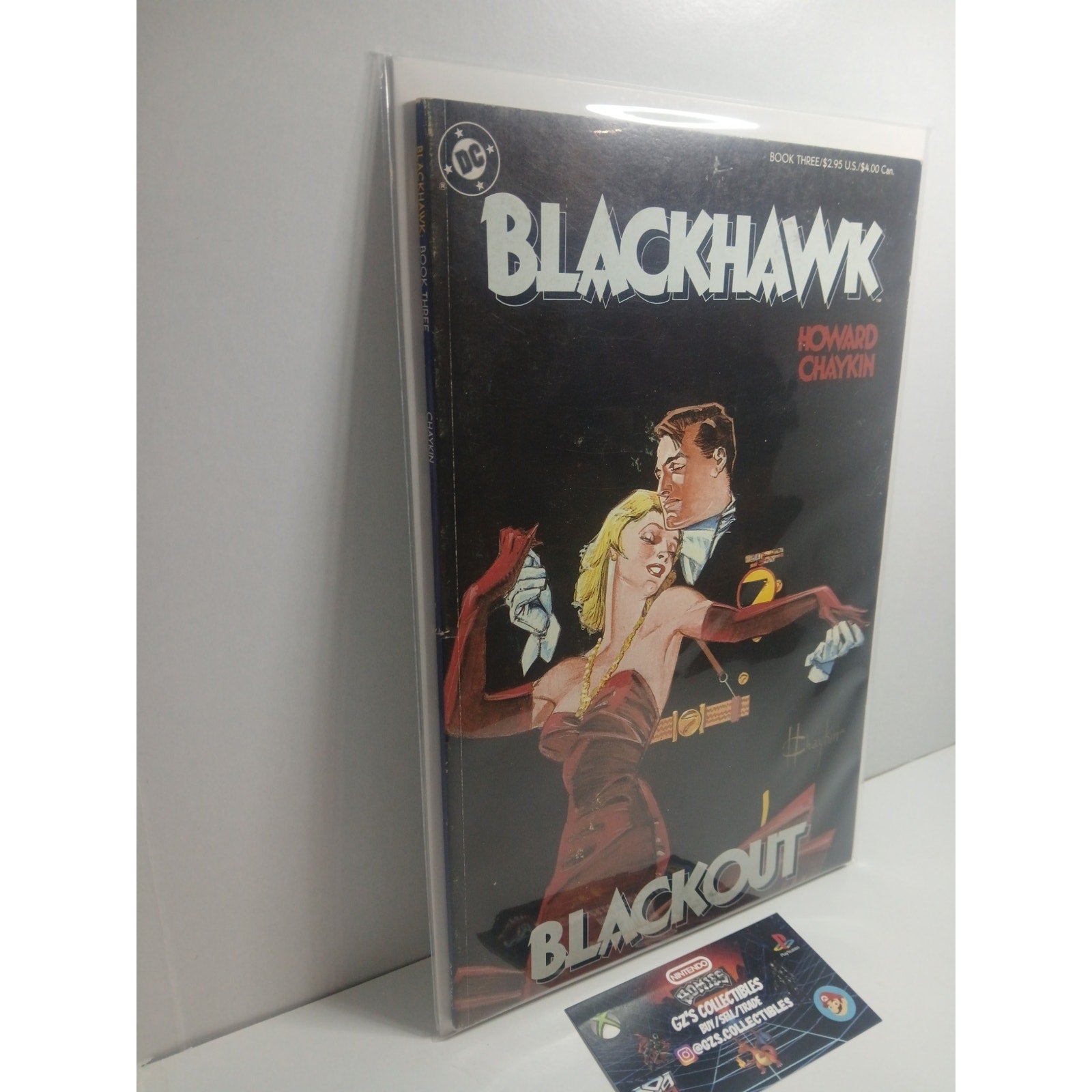 BLACK HAWK BOOK #3 BLACK OUT 1989 DC COMICS NEW BAG/BOARD