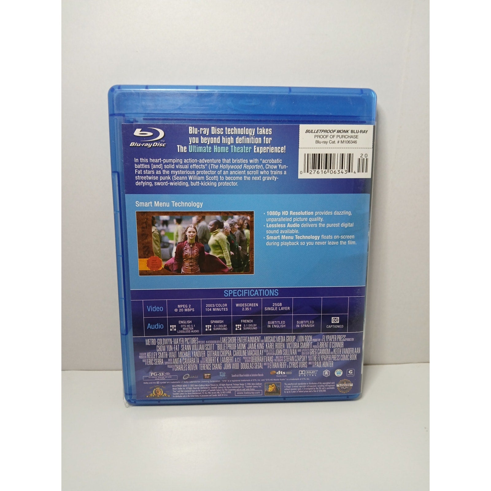 BULLETPROOF MONK BLU RAY MOVIE CIB CLEANED* TESTED WORKING